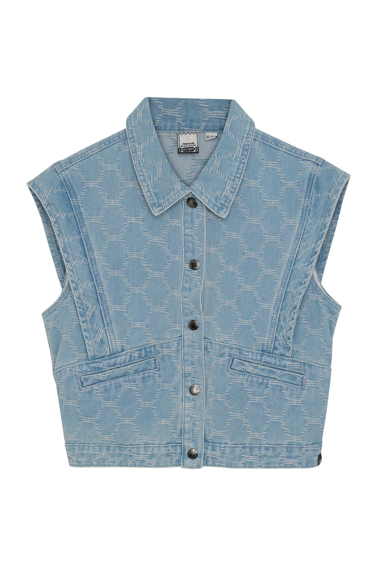 Mouwloos denim vest