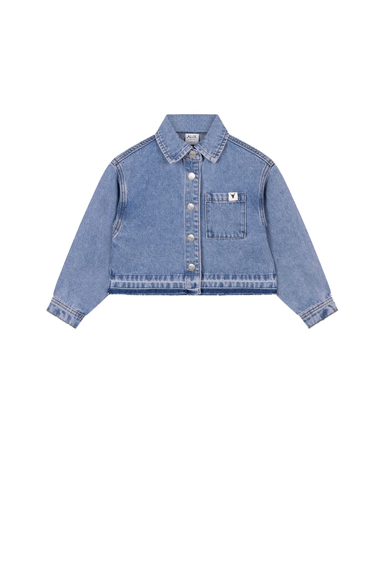 kids woven flowy denim jacket