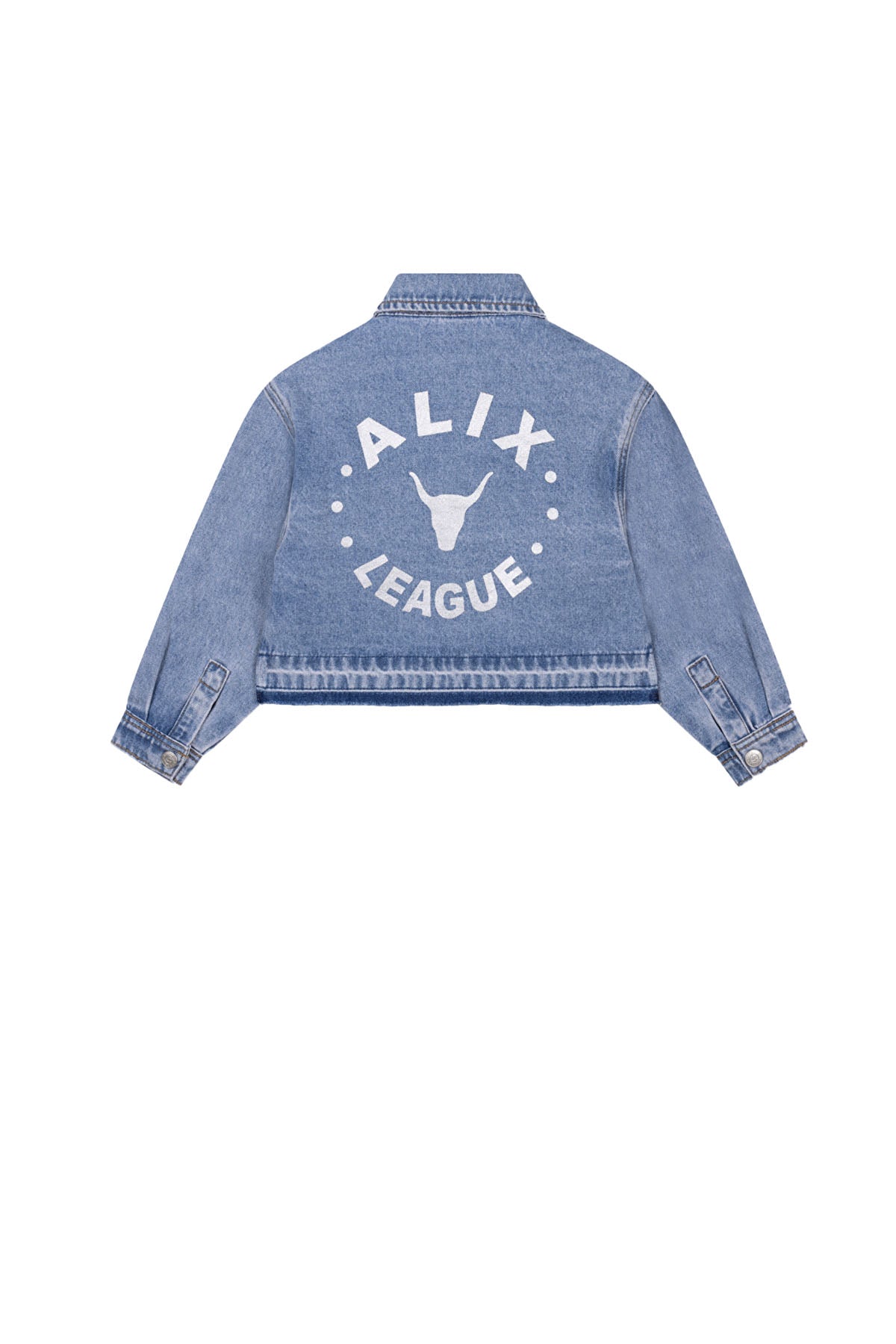 kids woven flowy denim jacket