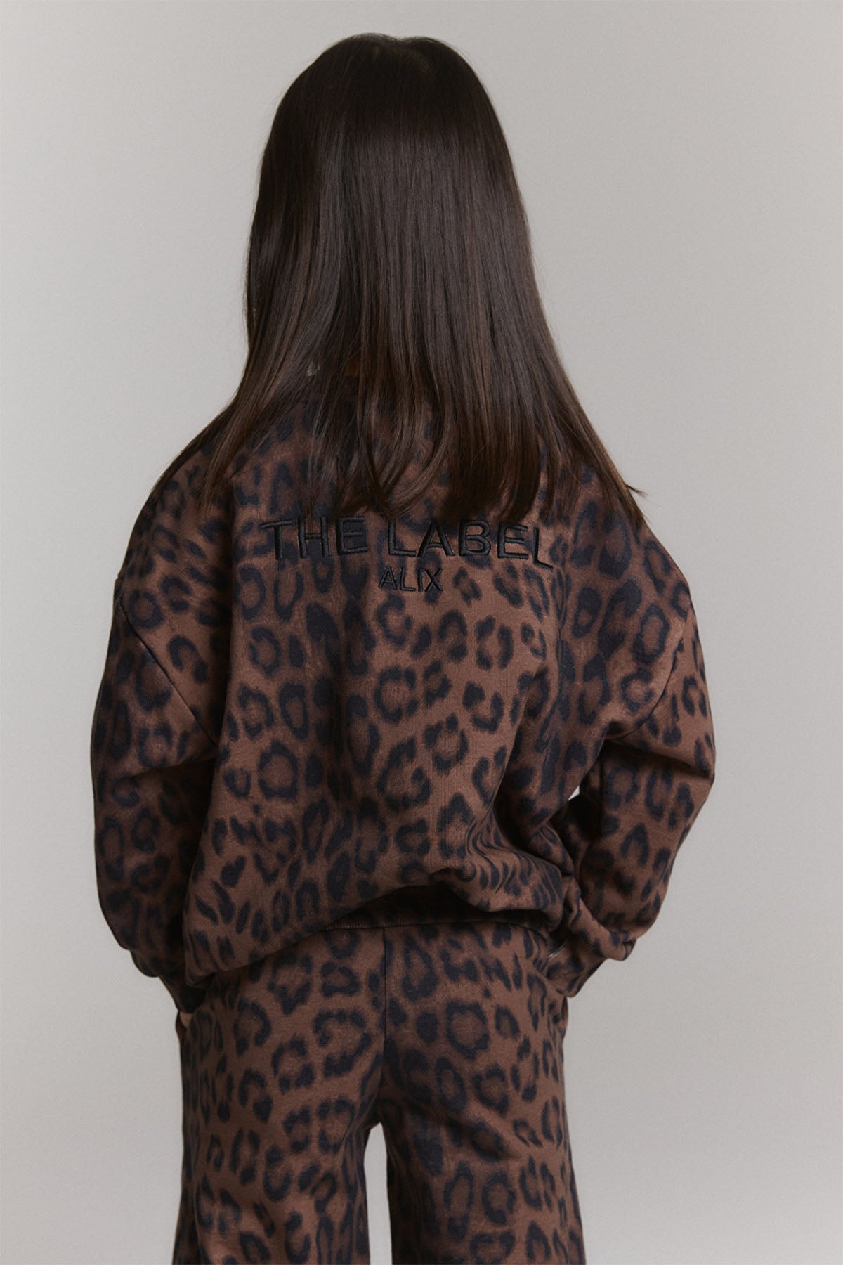 kids knitted leopard sweater