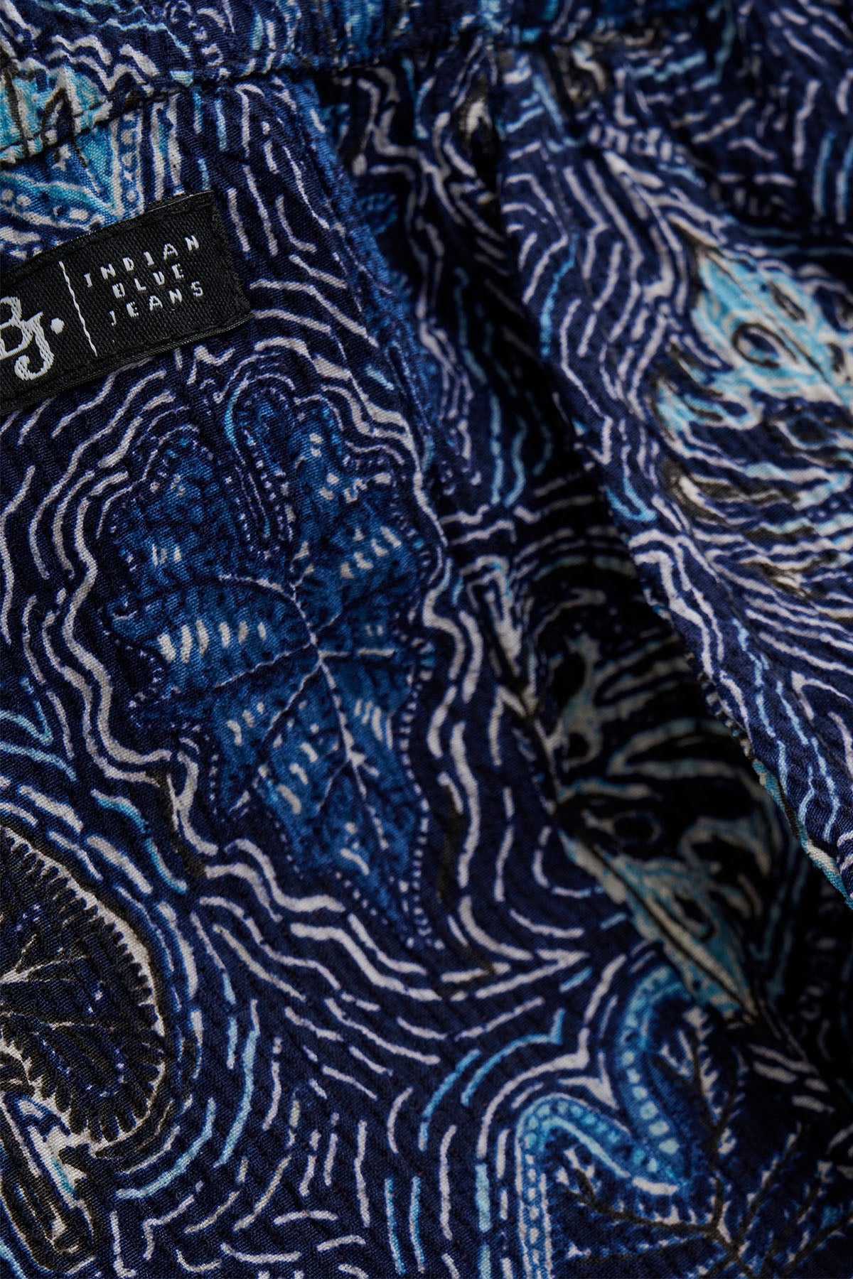 Print Broek Blauw