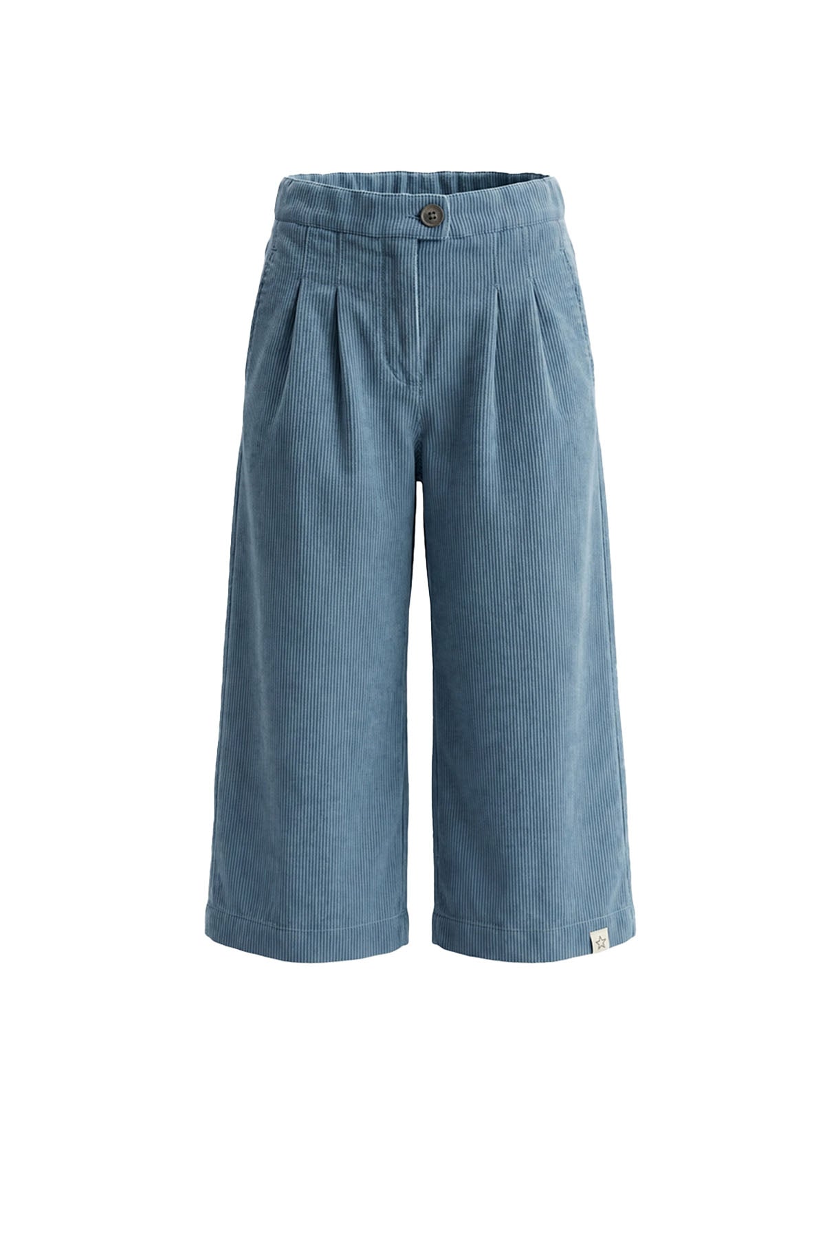 Rib Denim | Wide Leg Pants