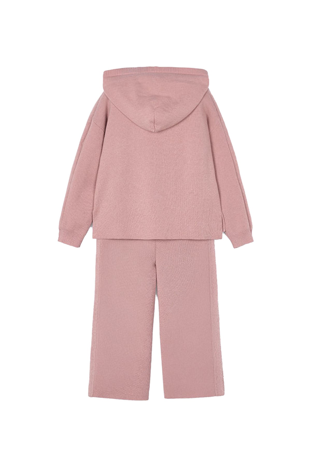 Long knit trousers set