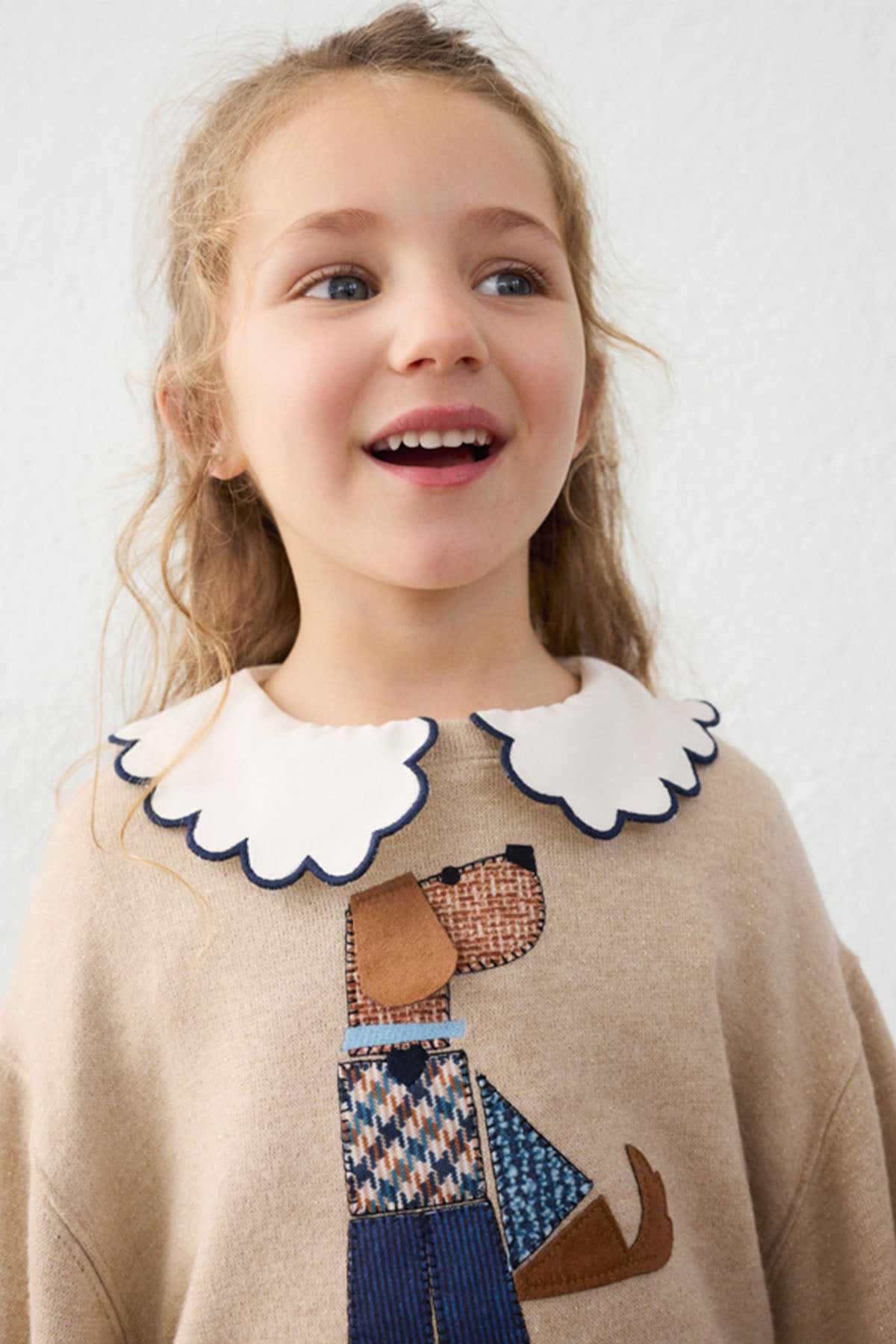 Metered knit pullover