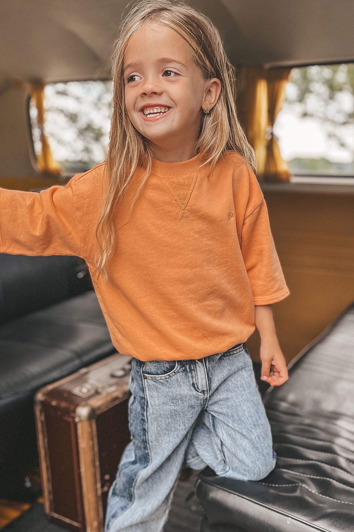 French Knit Short Sleeve Sweater