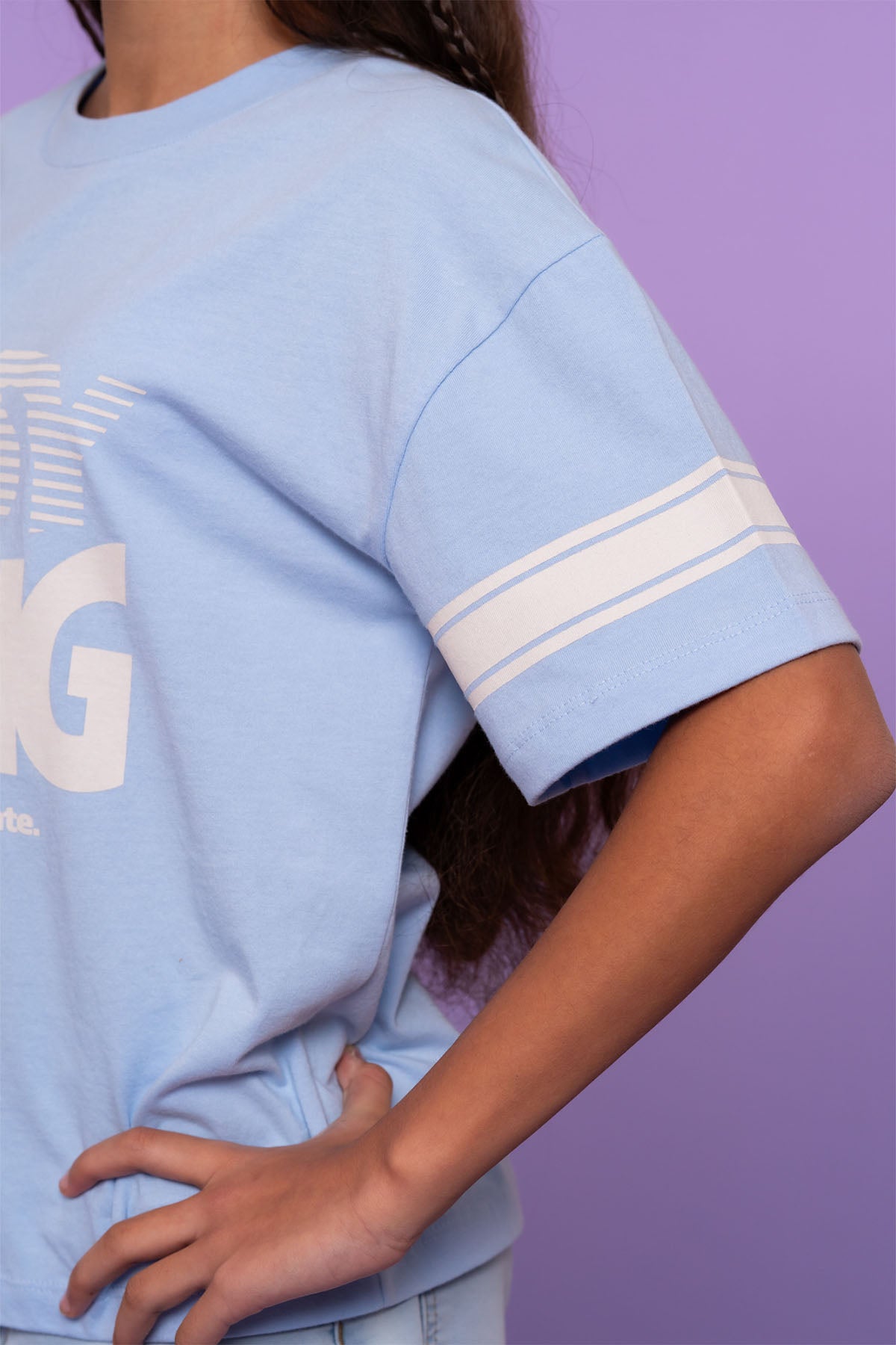 T-shirt easy going blauw