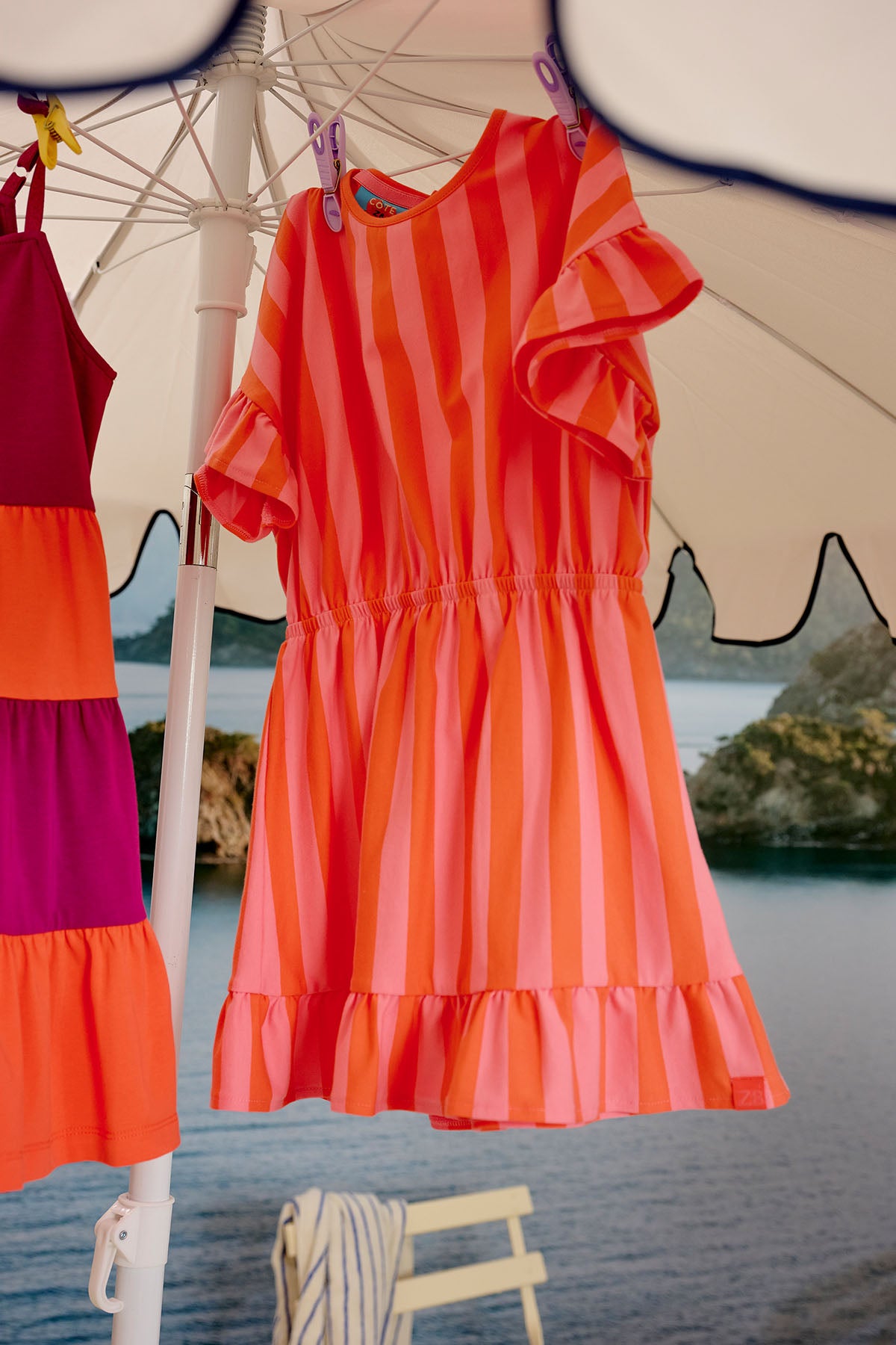 Fiep Living coral Jurk