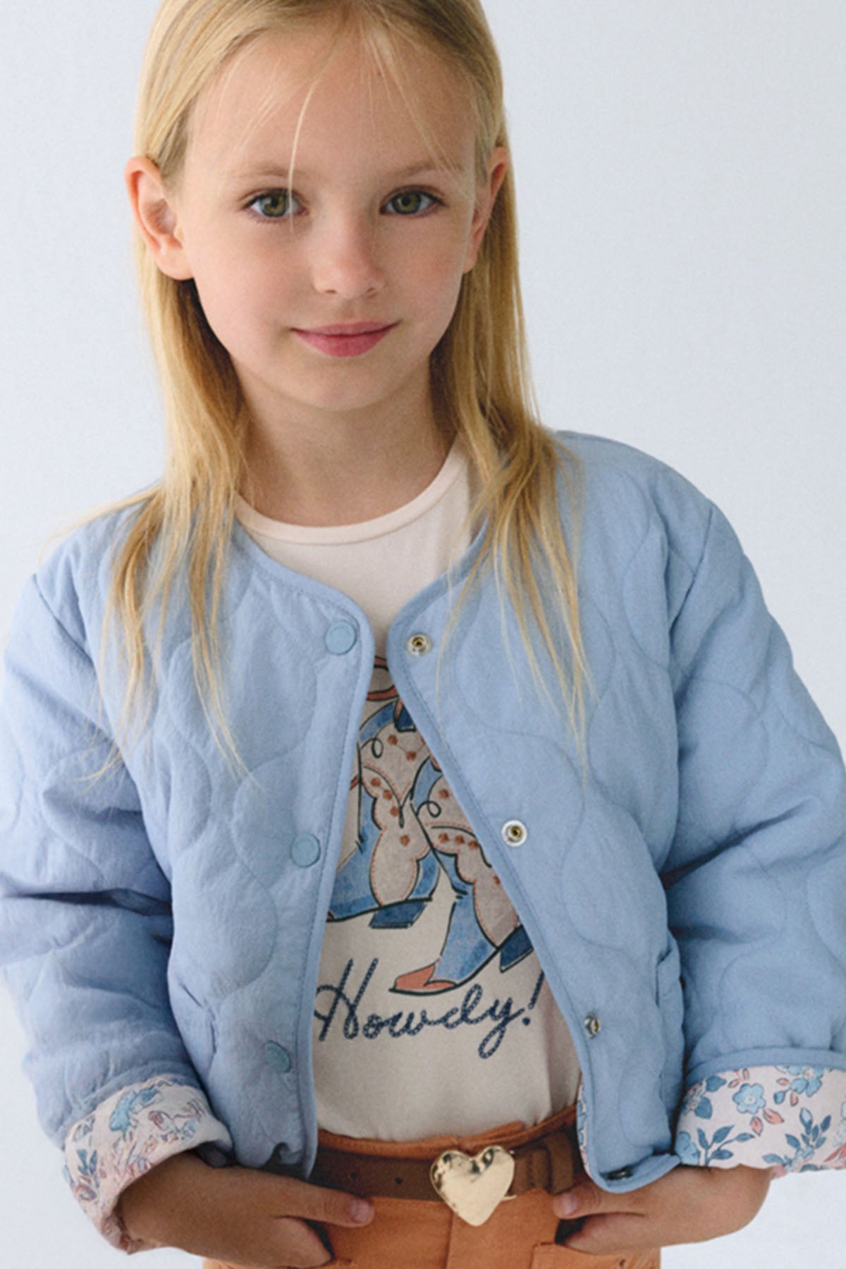 Reversible padded jacket Sky blue