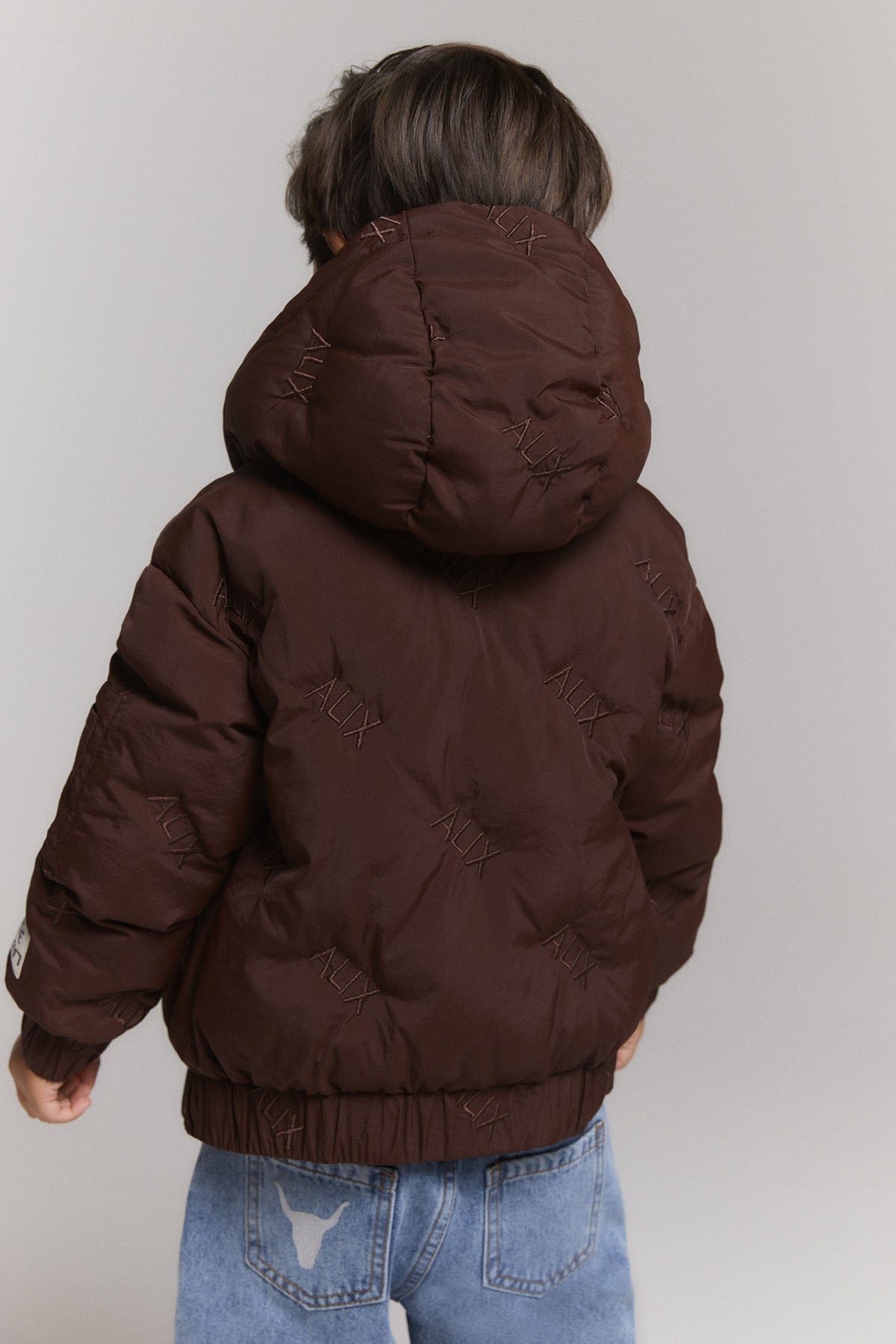 kids woven Alix quilted coat