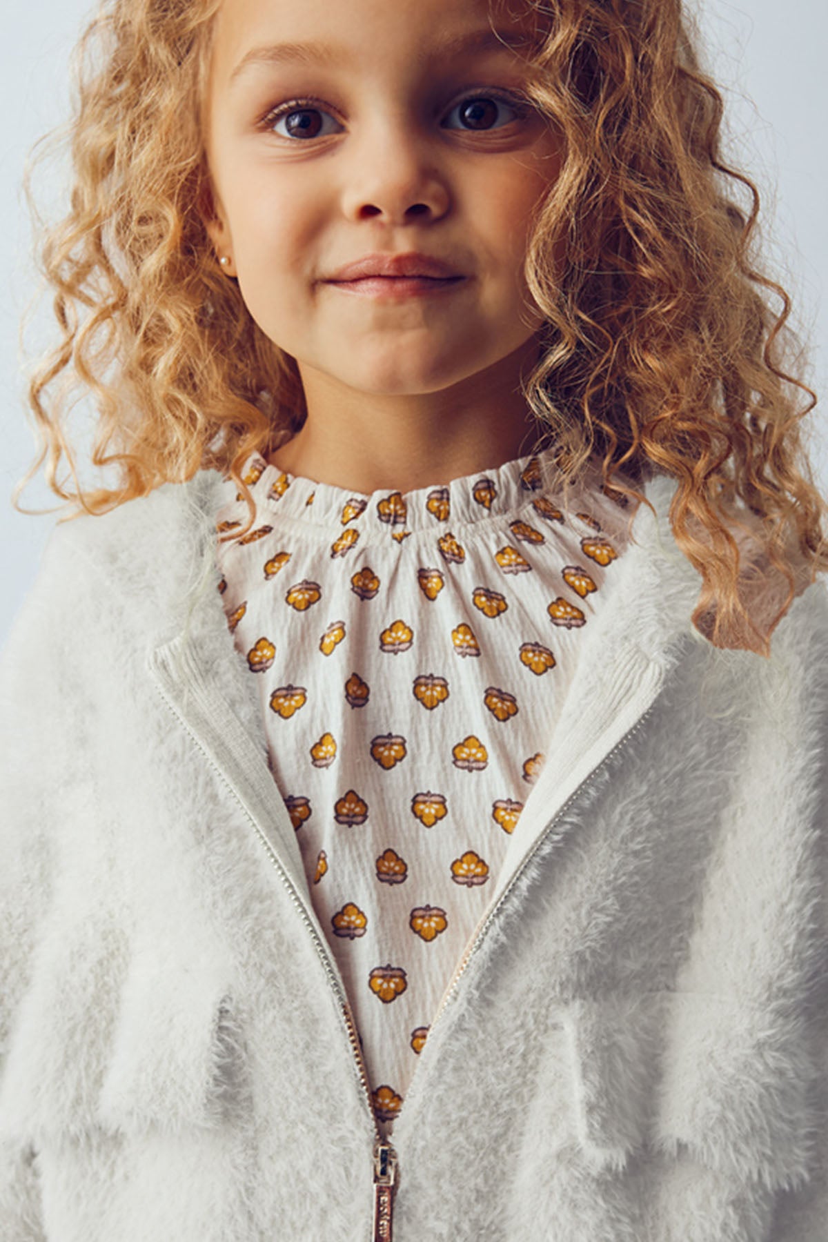 Furry knit sweater