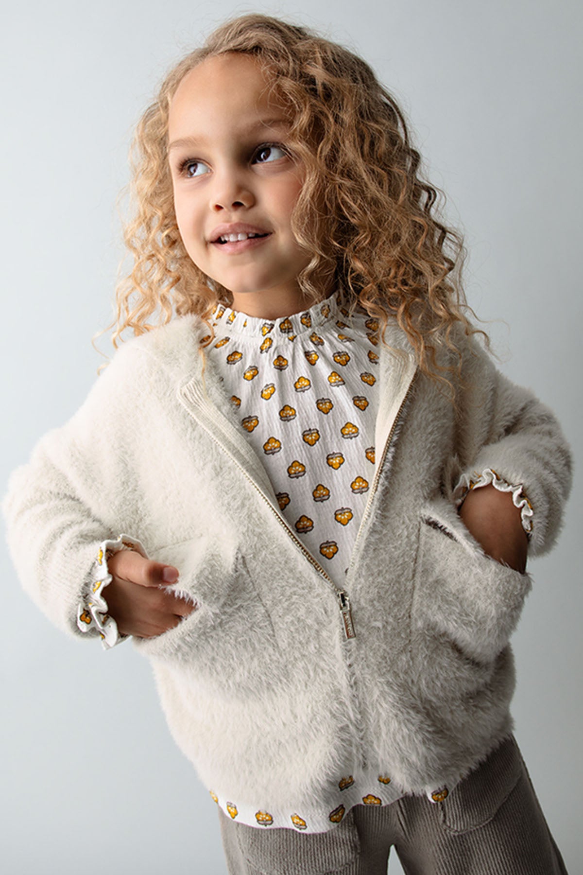 Furry knit sweater