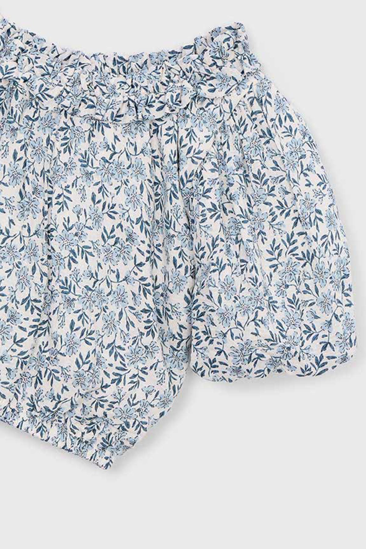 Printed dobby top Sky blue