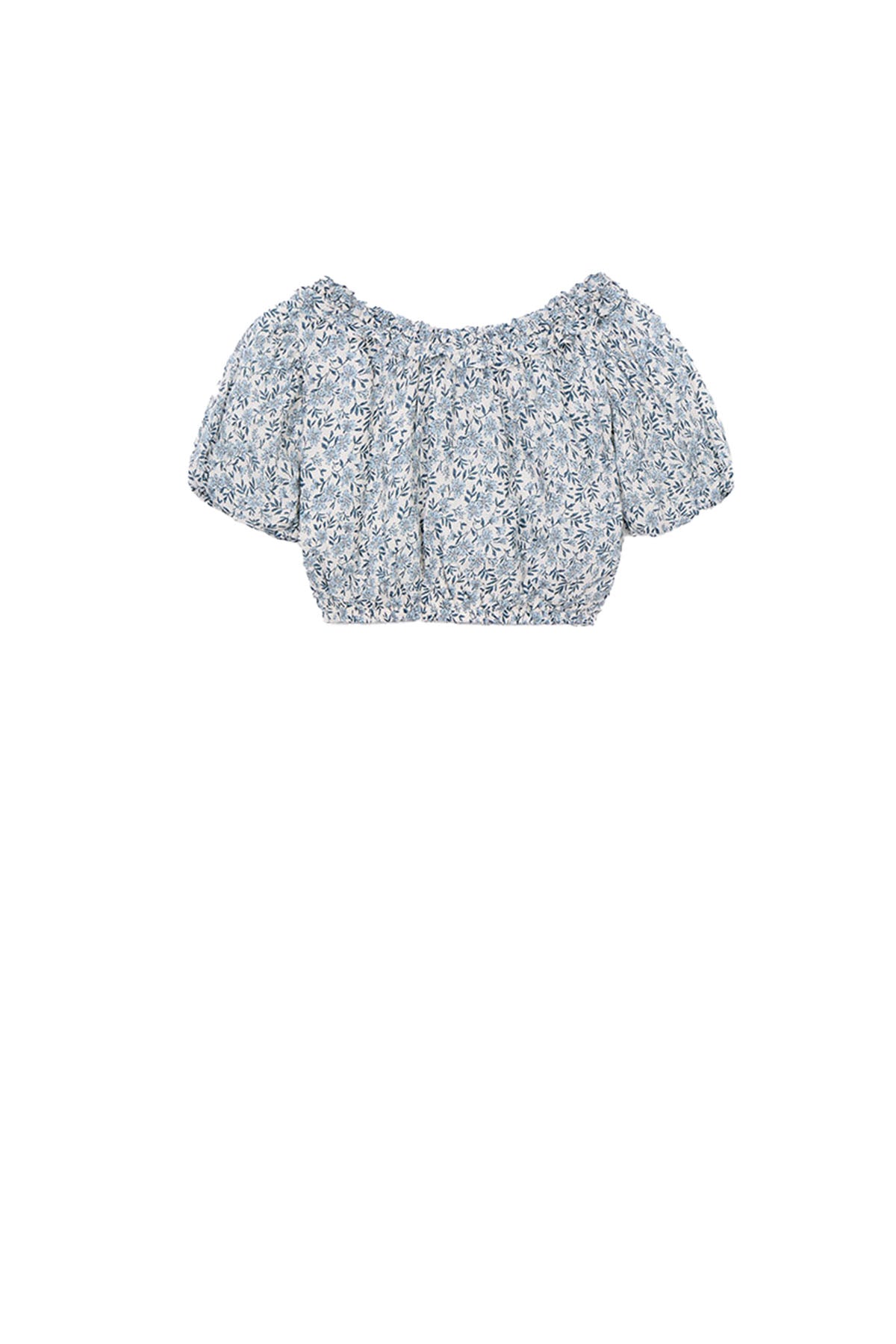 Printed dobby top Sky blue