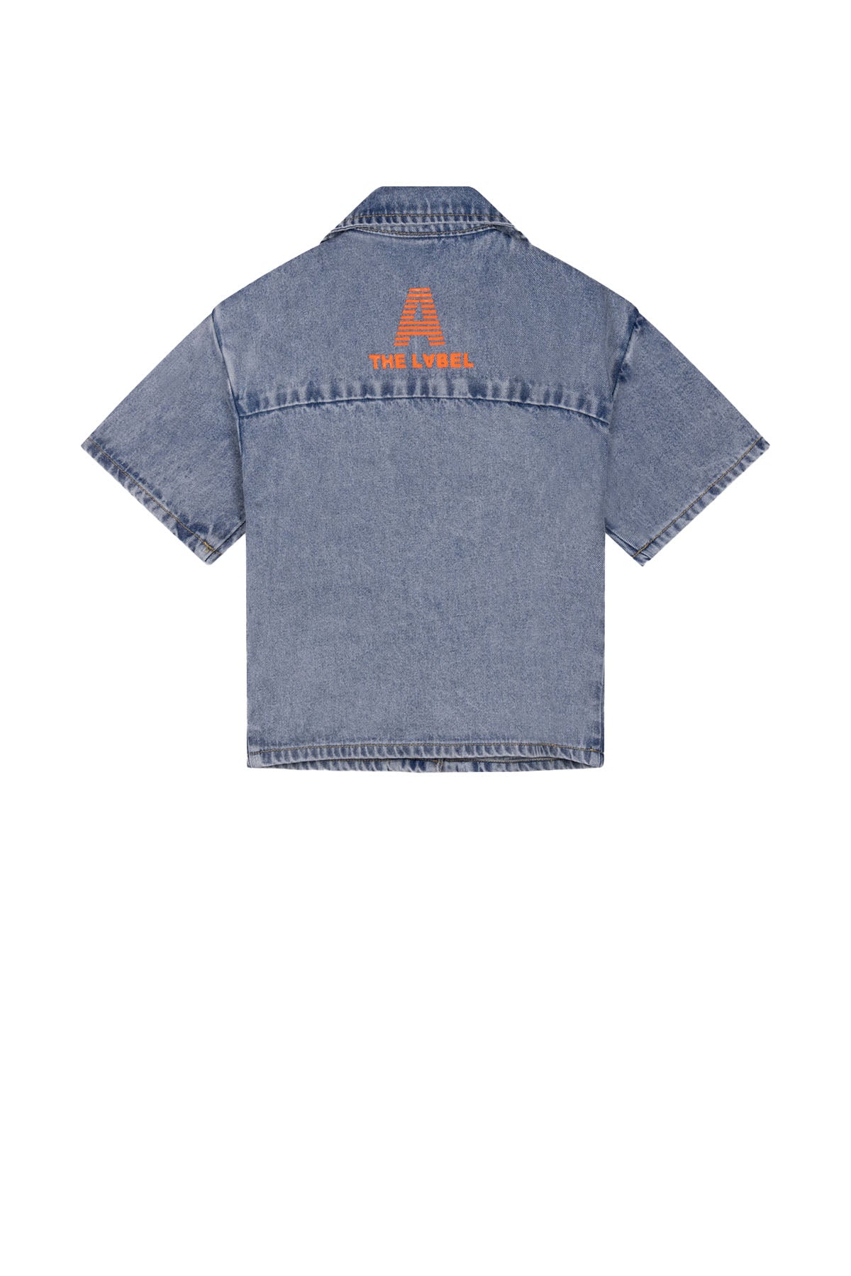 KIDS SHORT SLEEVE DENIM BLOUSE