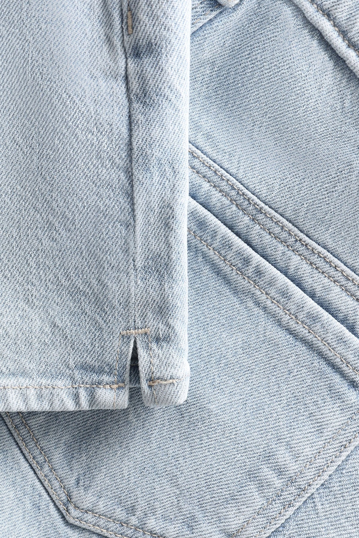 Wide Denim Shorts Light