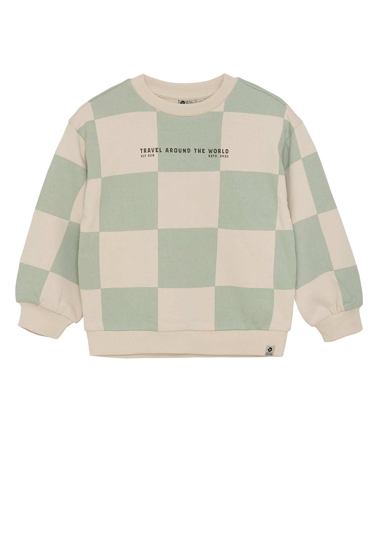 Oversized Sweater Check Print