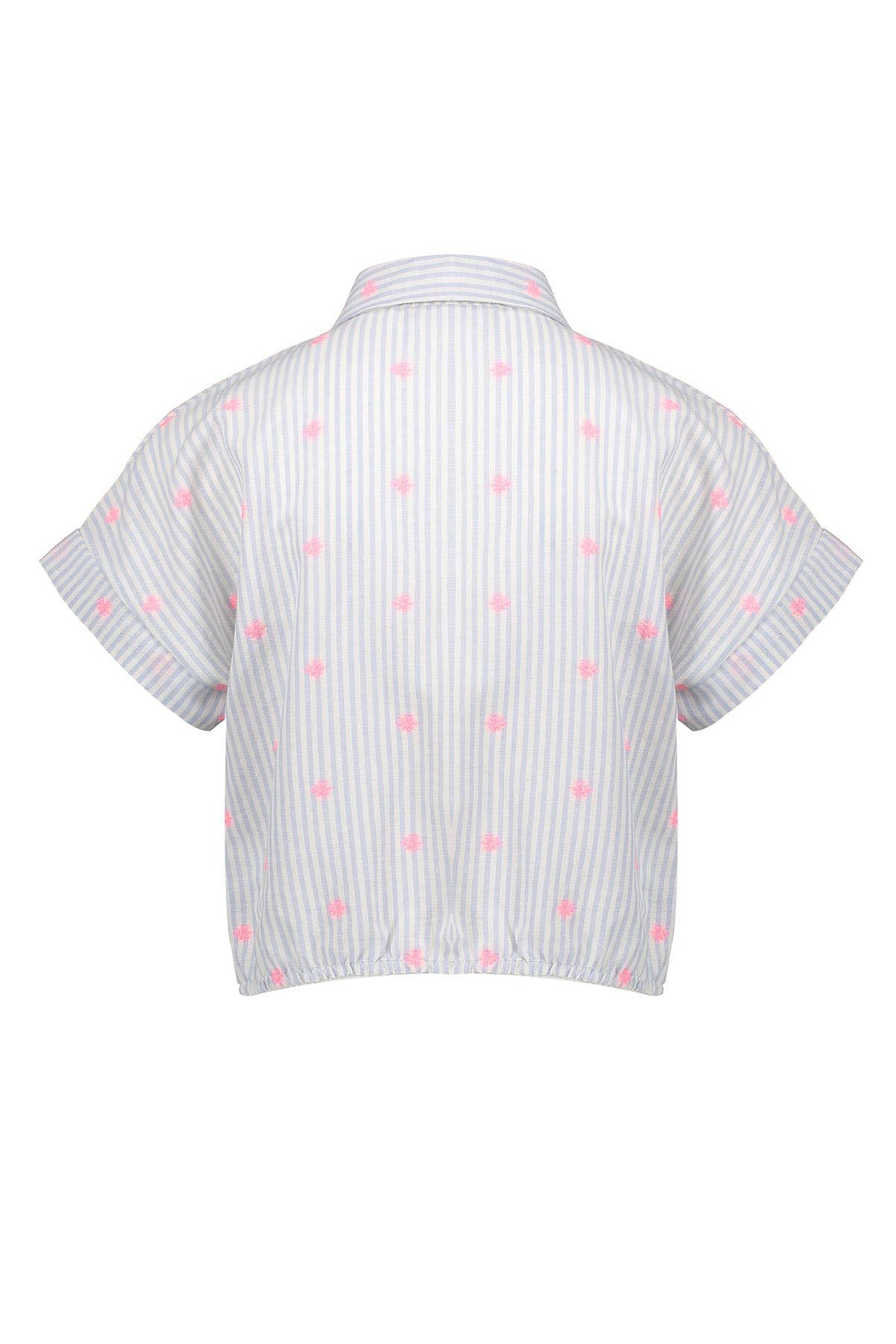 Blouse knot neon flower