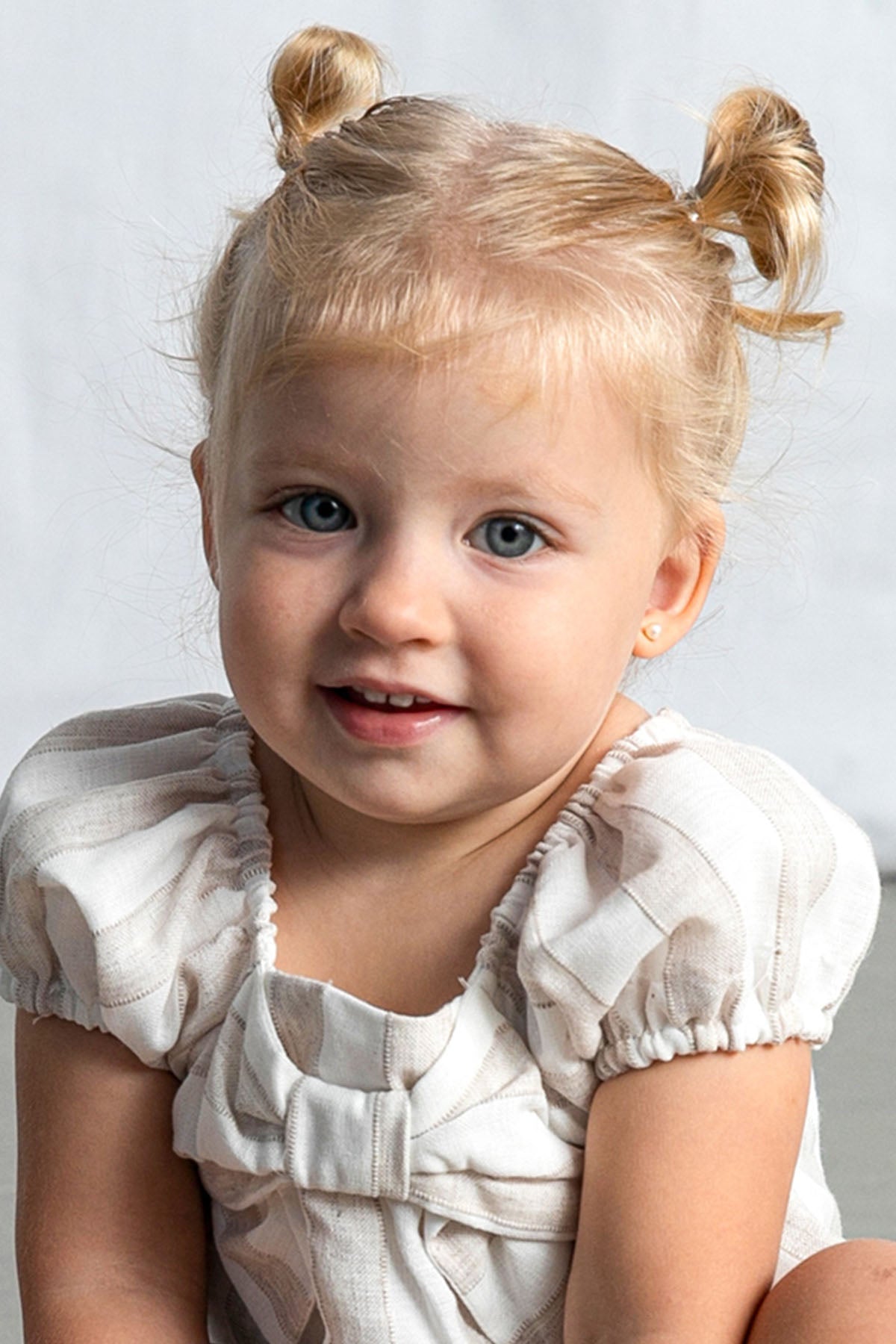 Striped shirt and short set Hazelnut