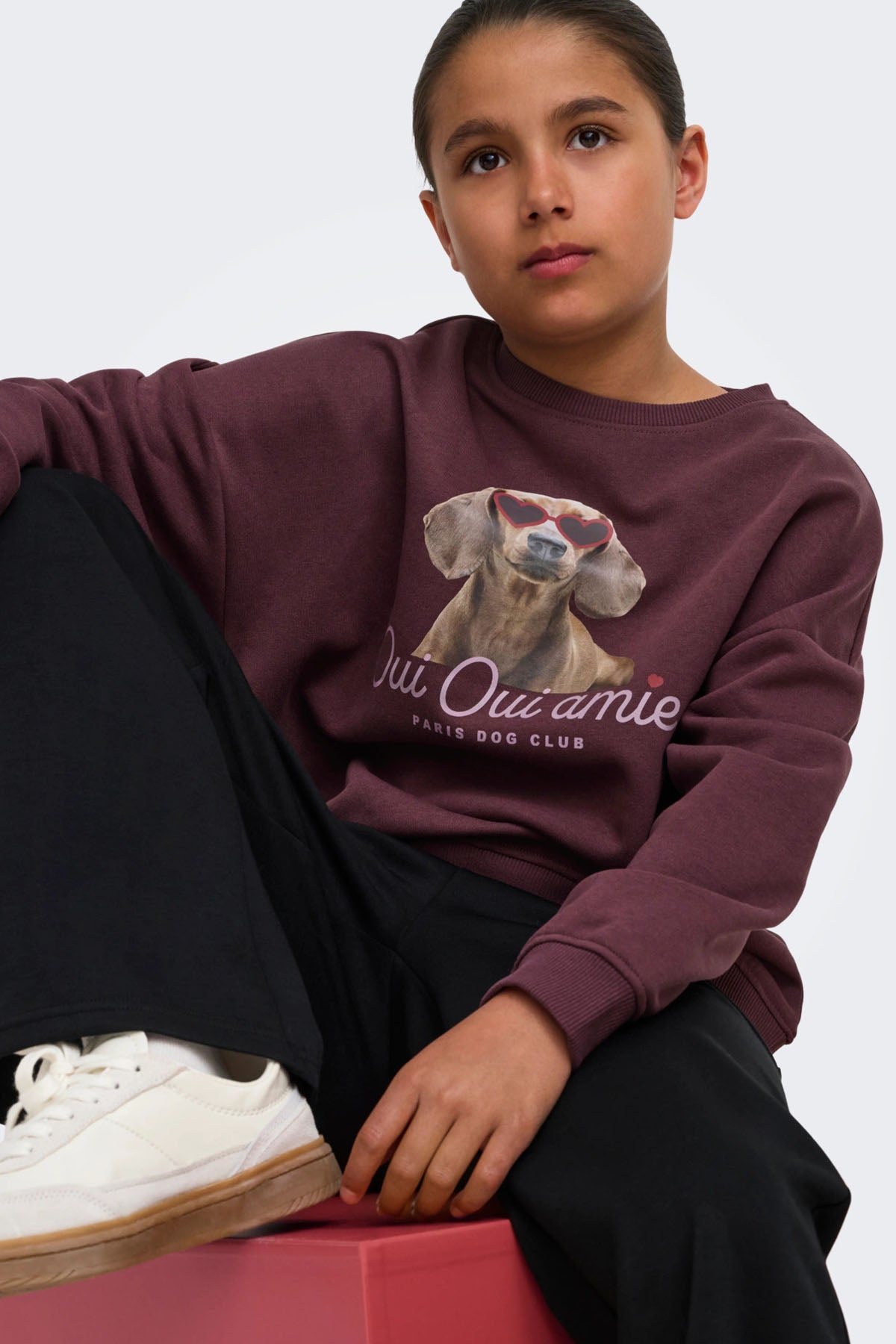 KOGBILA PRINT O-NECK SWEATER NOOS Fudge