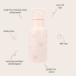 Drinkfles hartjes 350ml Kidzroom