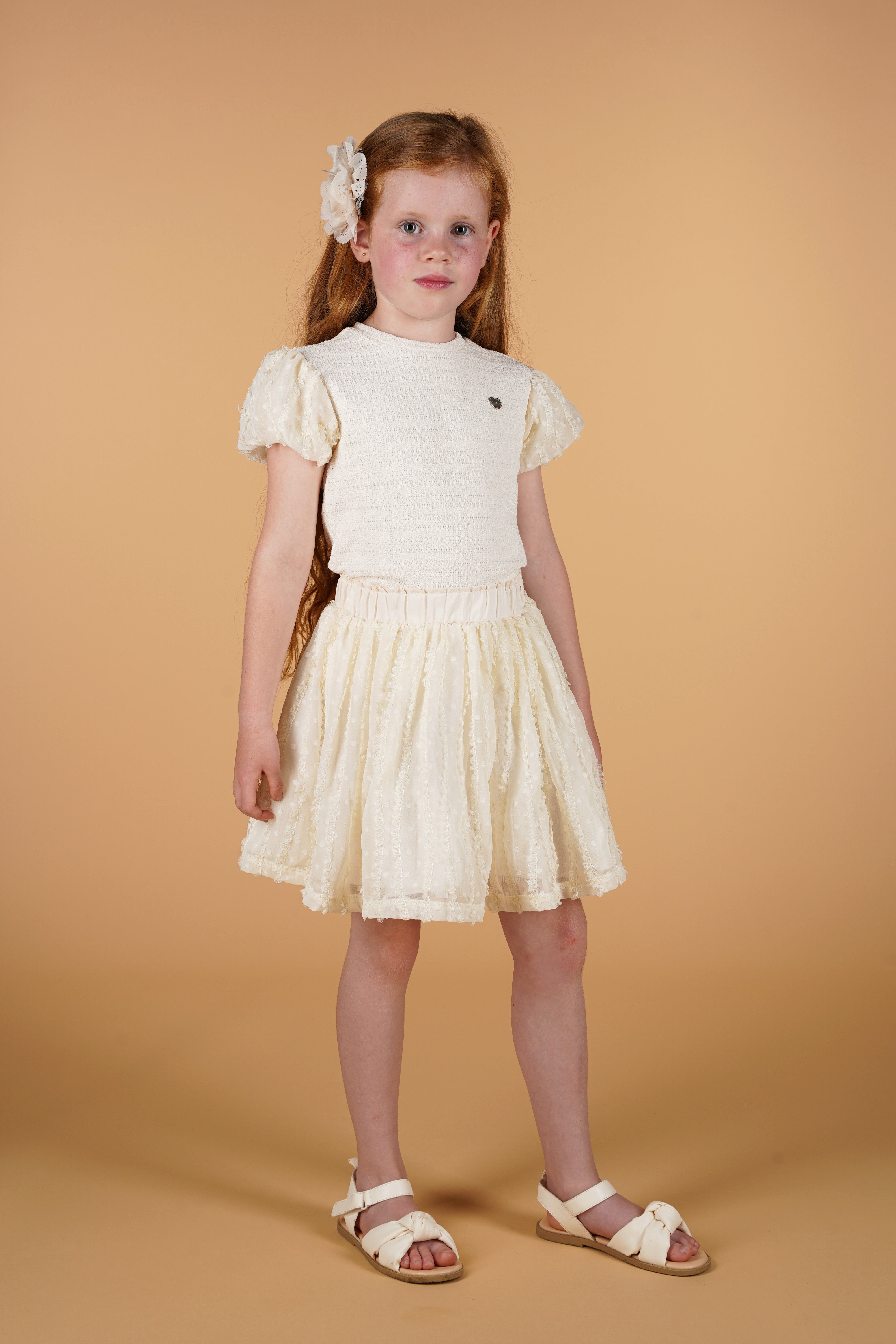 NARAH dots & ruffles T-shirt