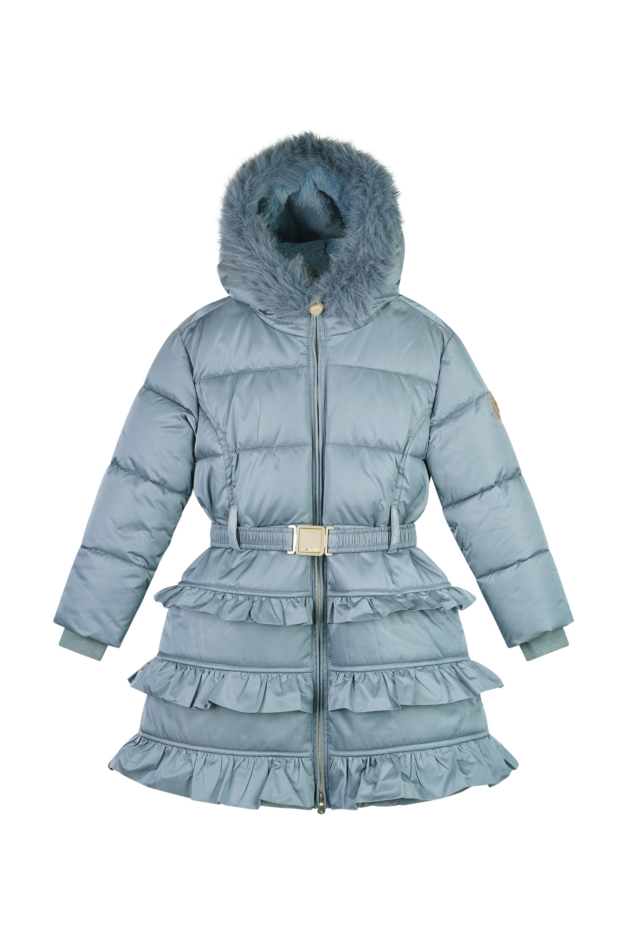 BLIGHT 3-ruffle long coat