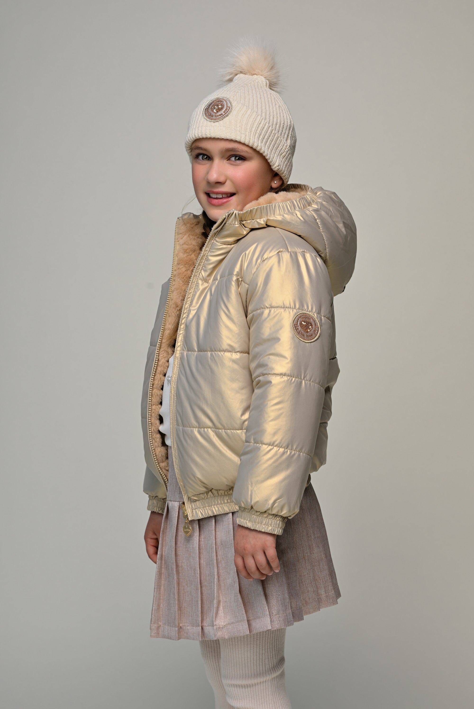 BENTE reversible shiny bomber
