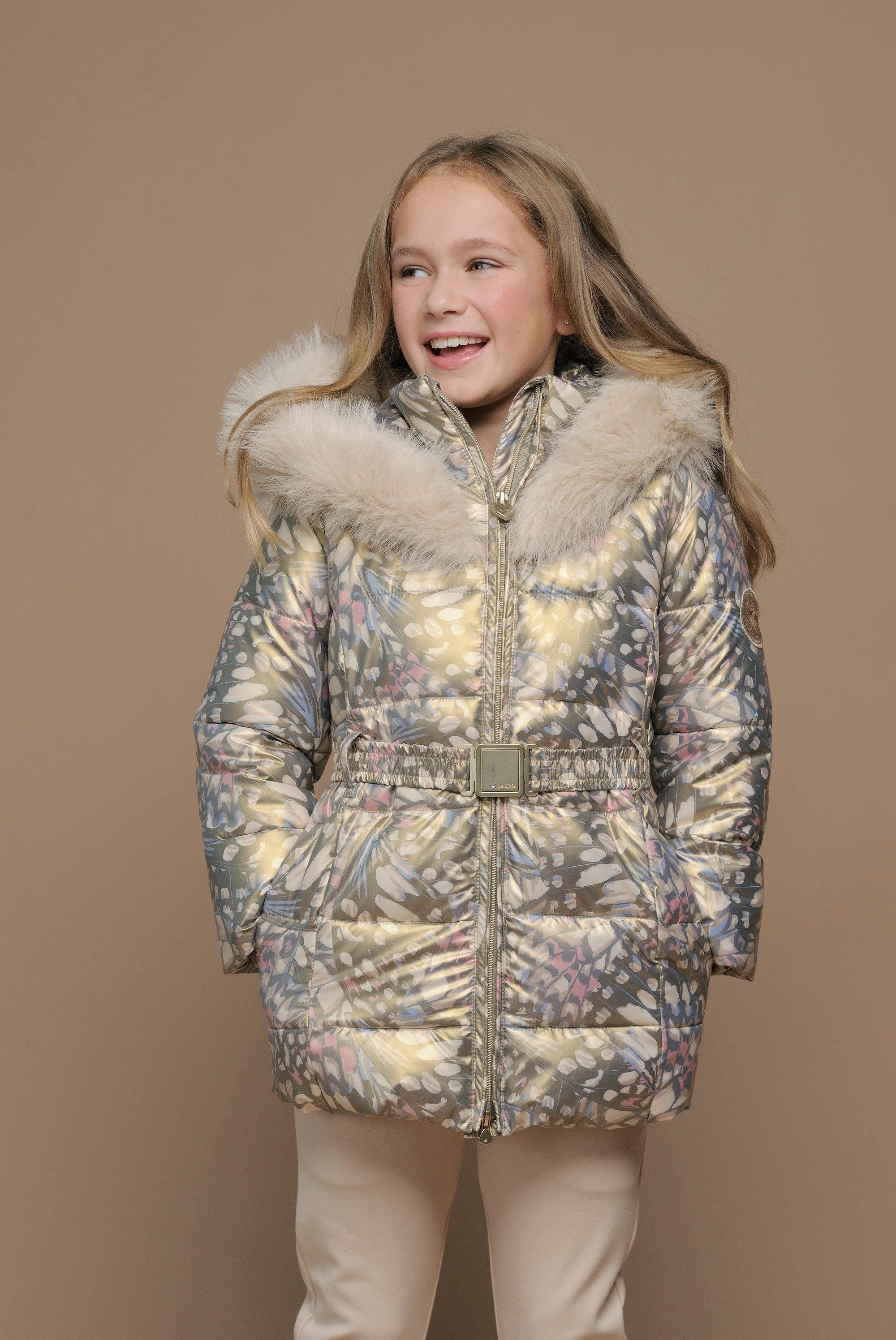 BODETTE golden AOP long coat