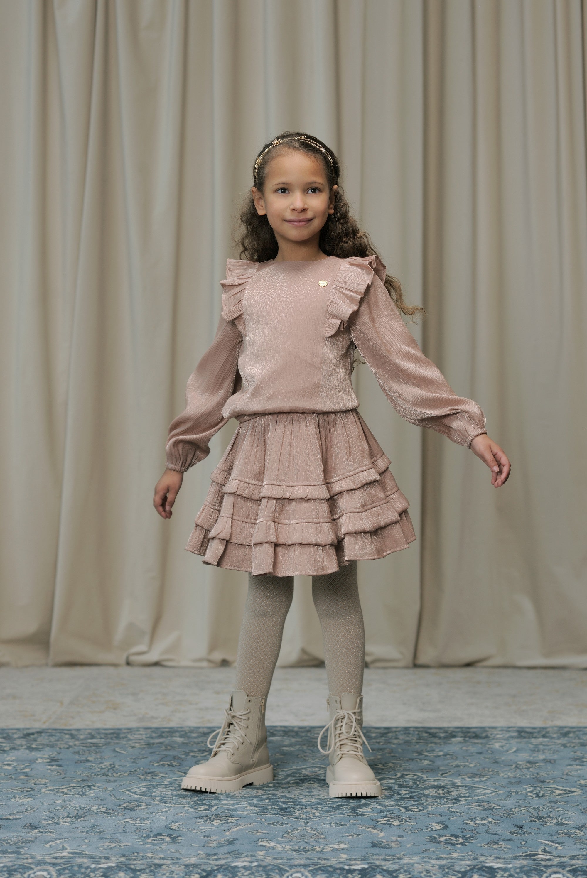 THAMSIN crush ruffle skirt