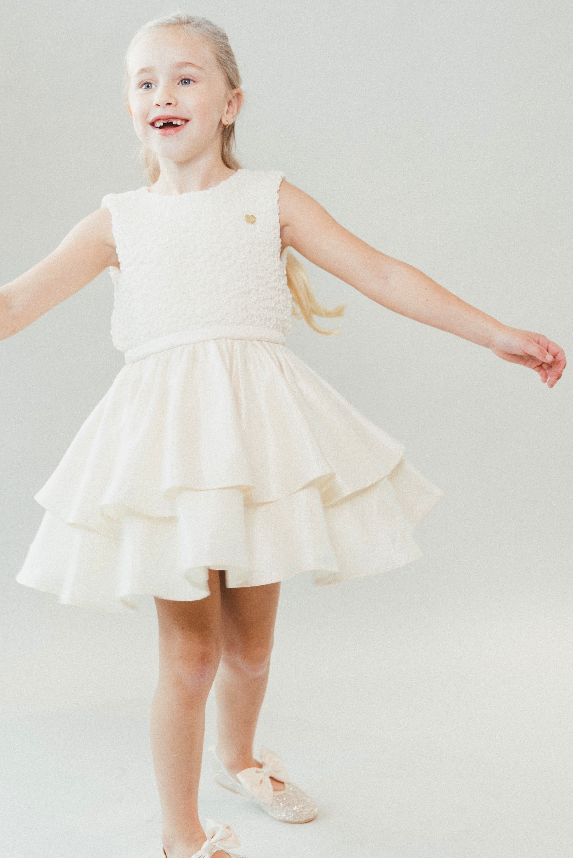 SHINY two-layered skirt dress