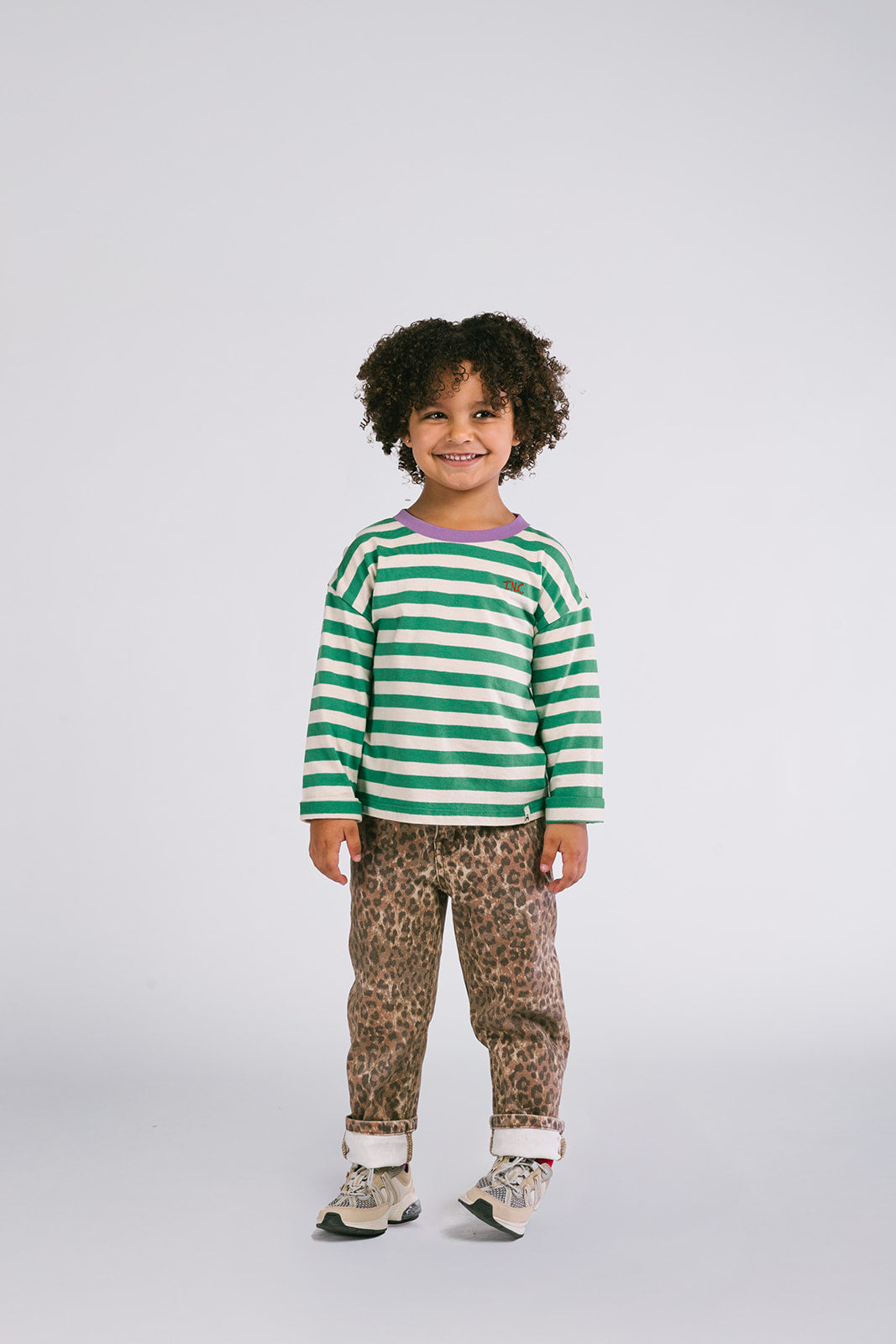 Riley denim leopard pants