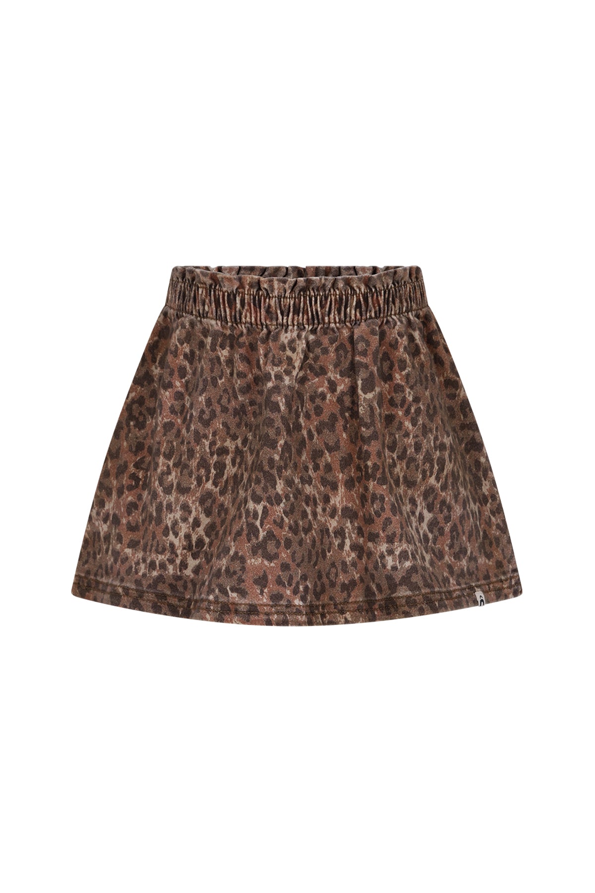 Rosie denim leopard skirt