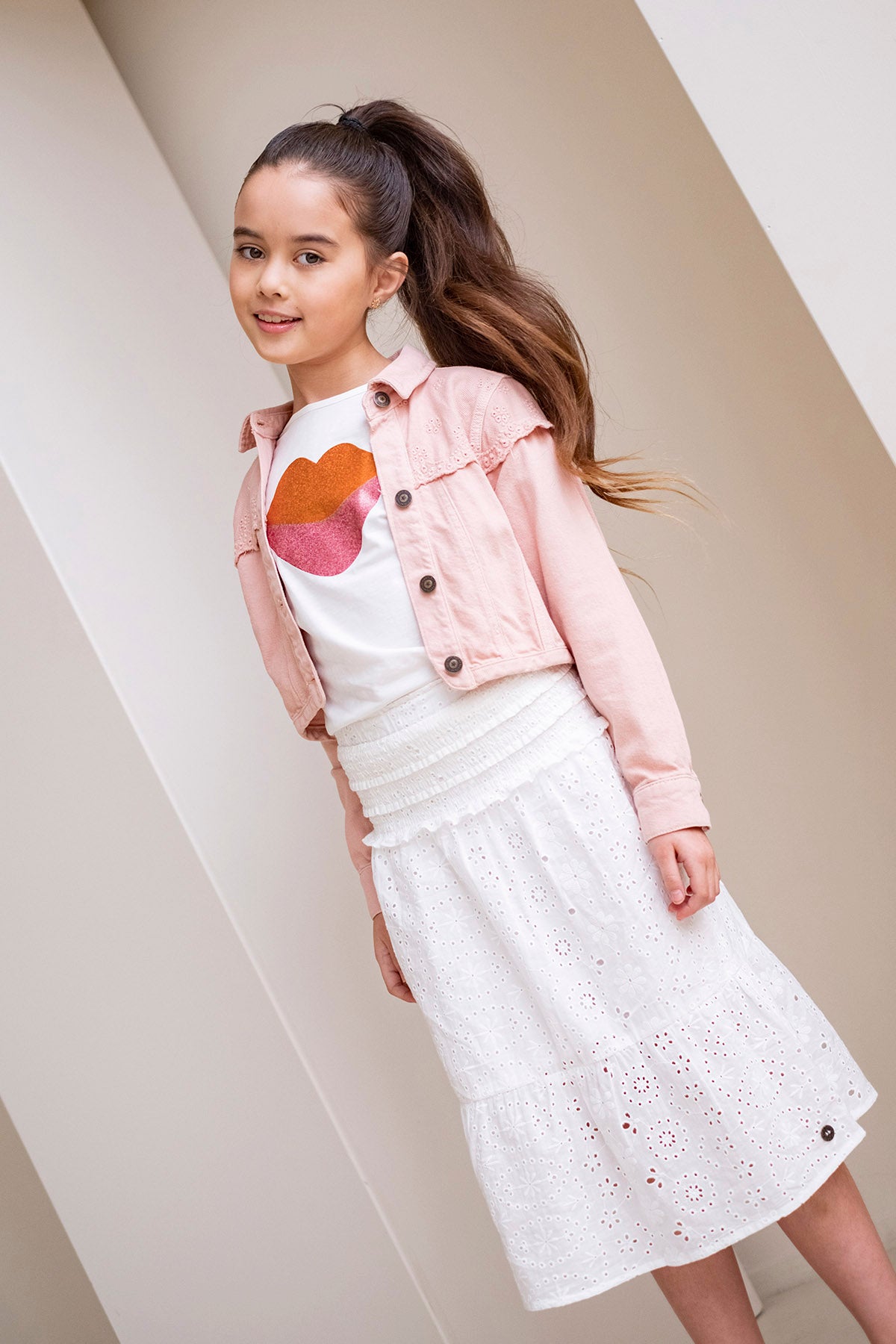 T-shirt Grace wit - Ko&Flo