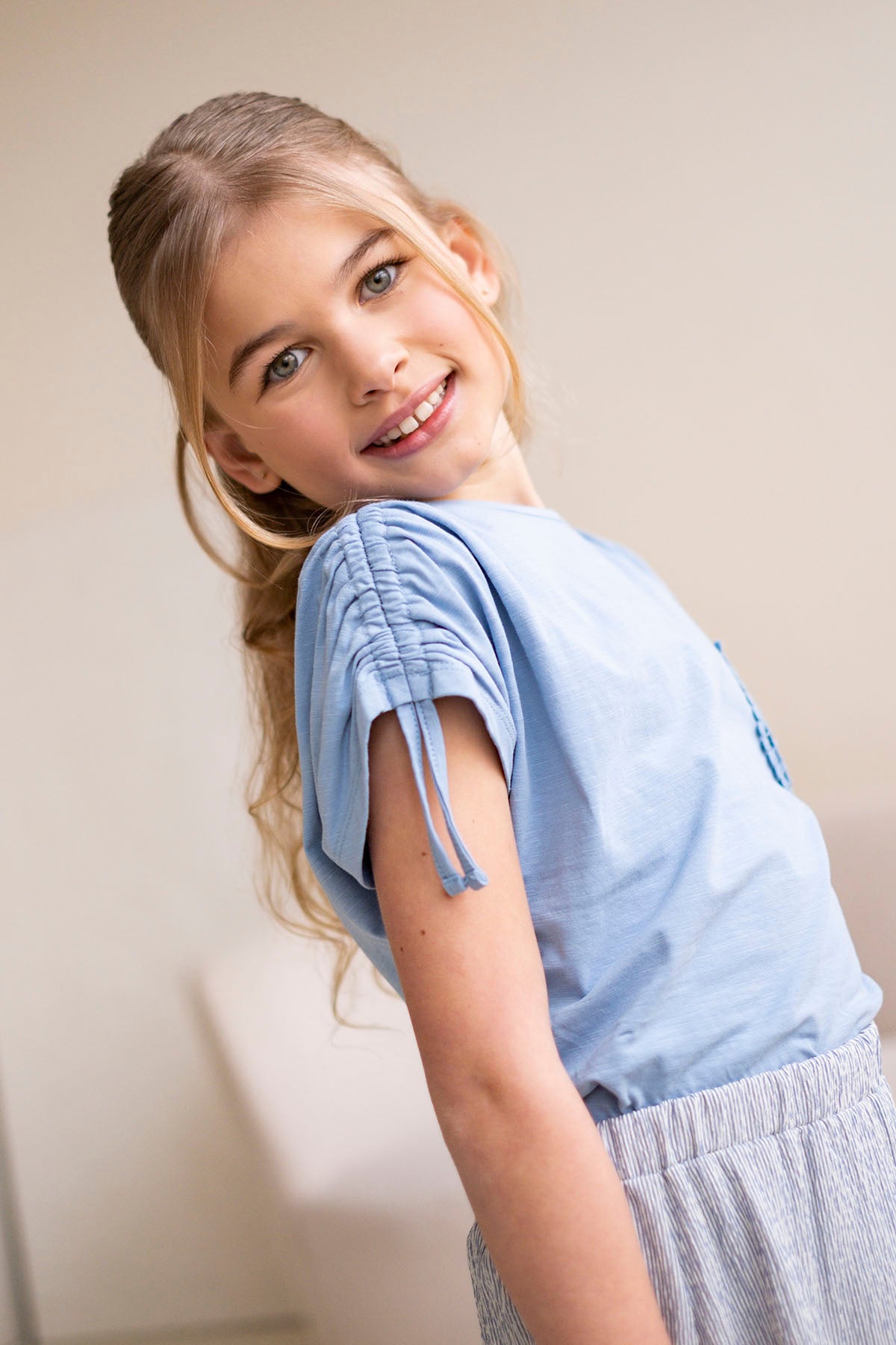 T-shirt Grace ijsblauw - Ko&Flo