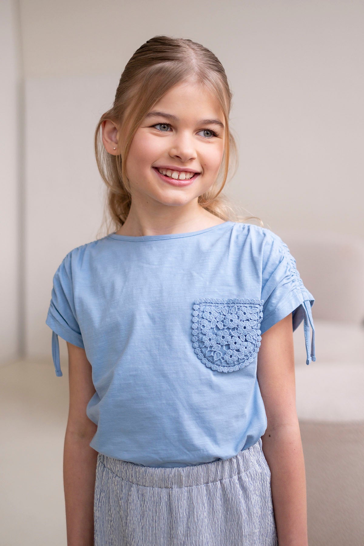 T-shirt Grace ijsblauw - Ko&Flo