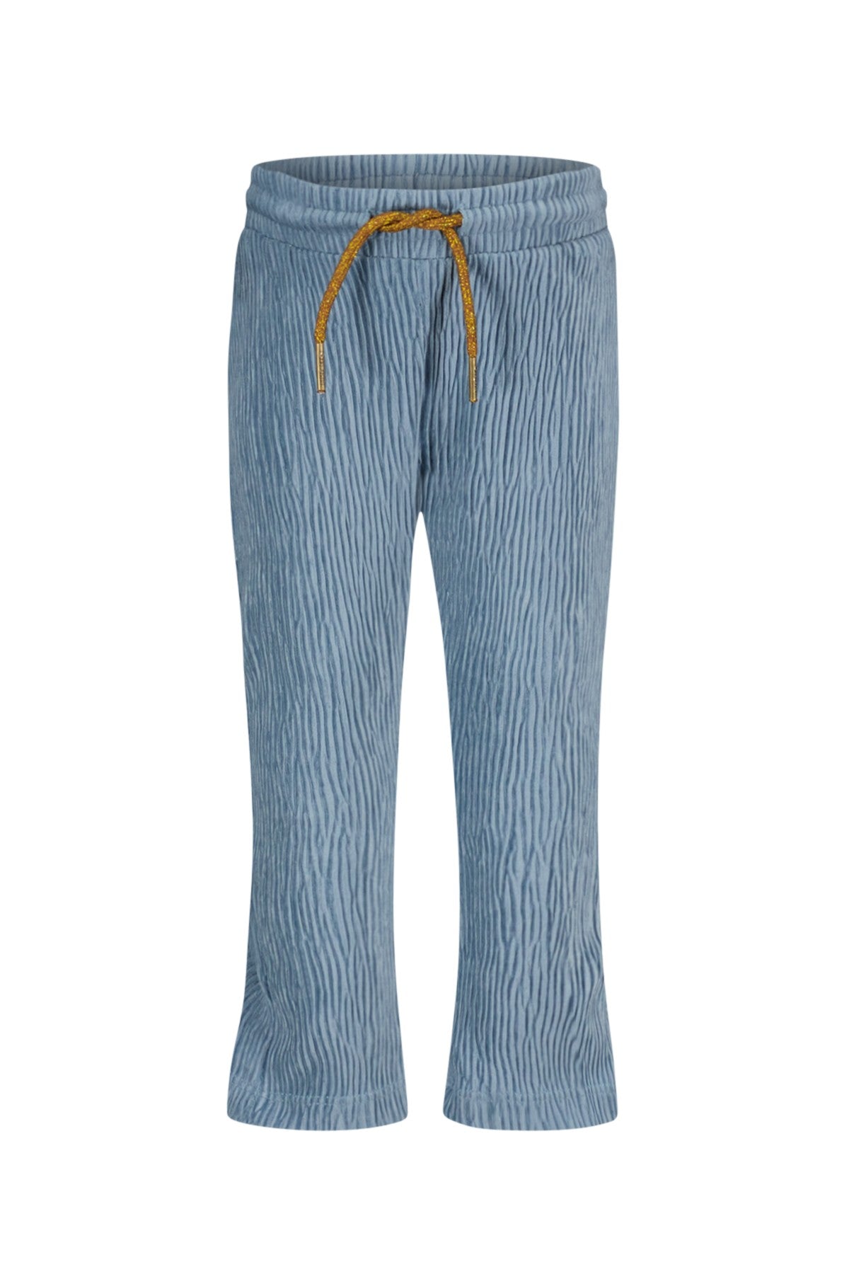MINI Like Flo fluwelen uitlopende broek blauw