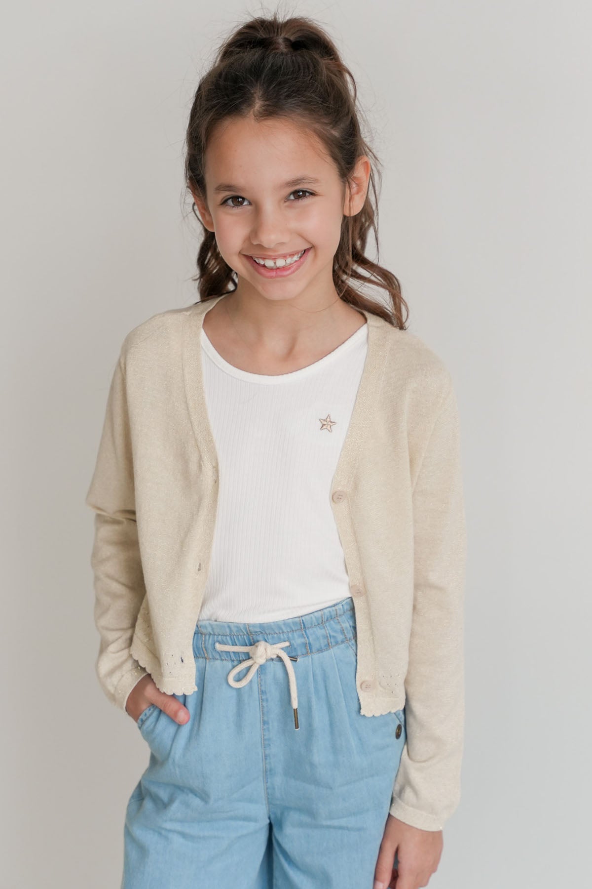 Debby Cardigan Soft Gold