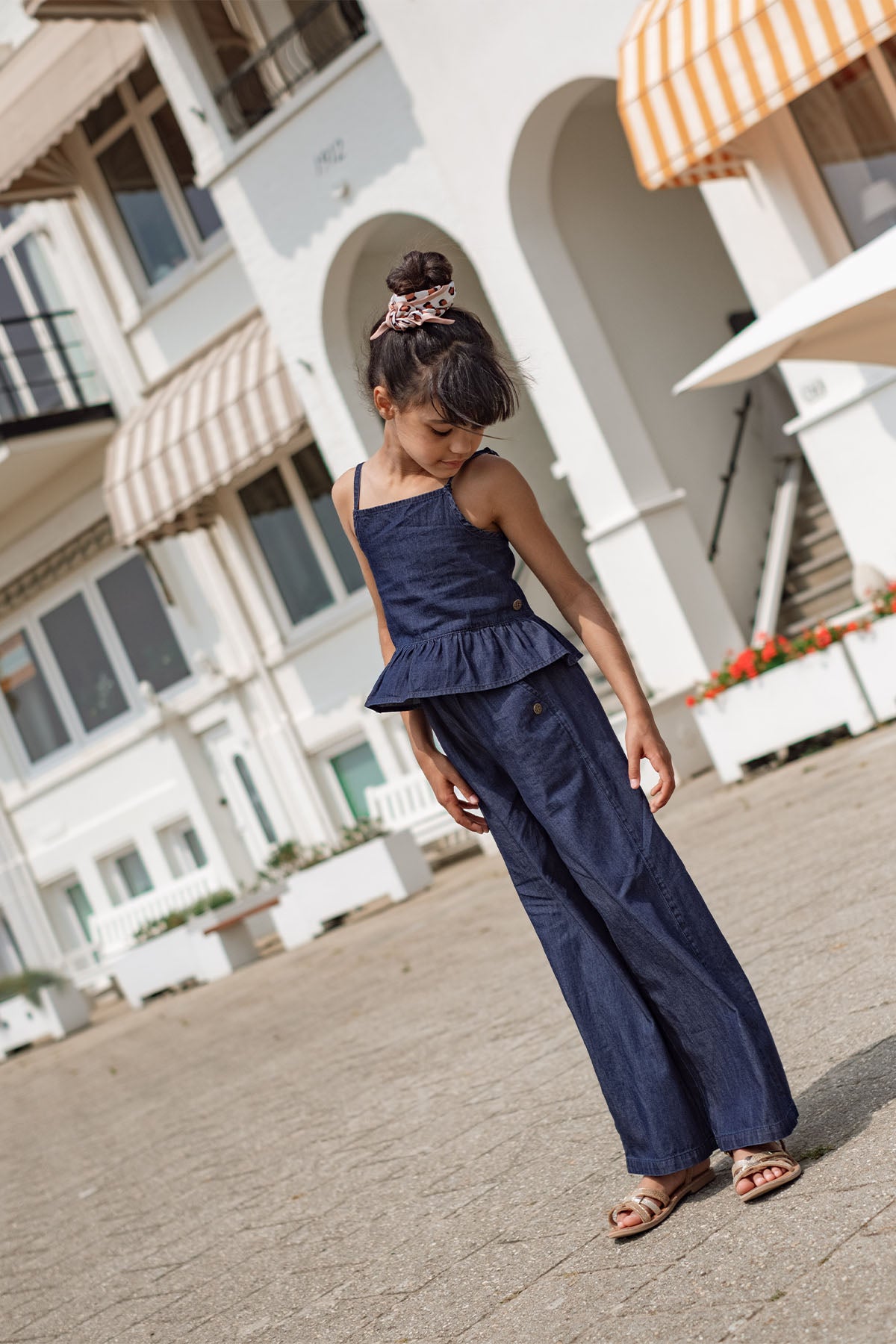 Elif Top Indigo