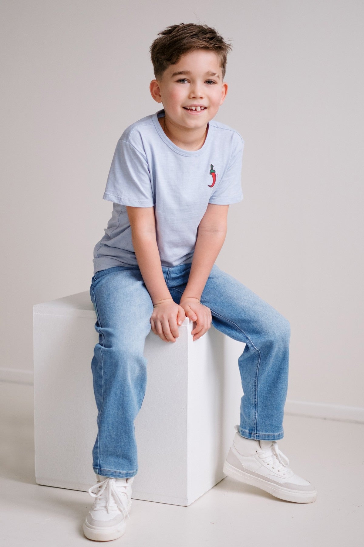 EVAN T-shirt ice blue