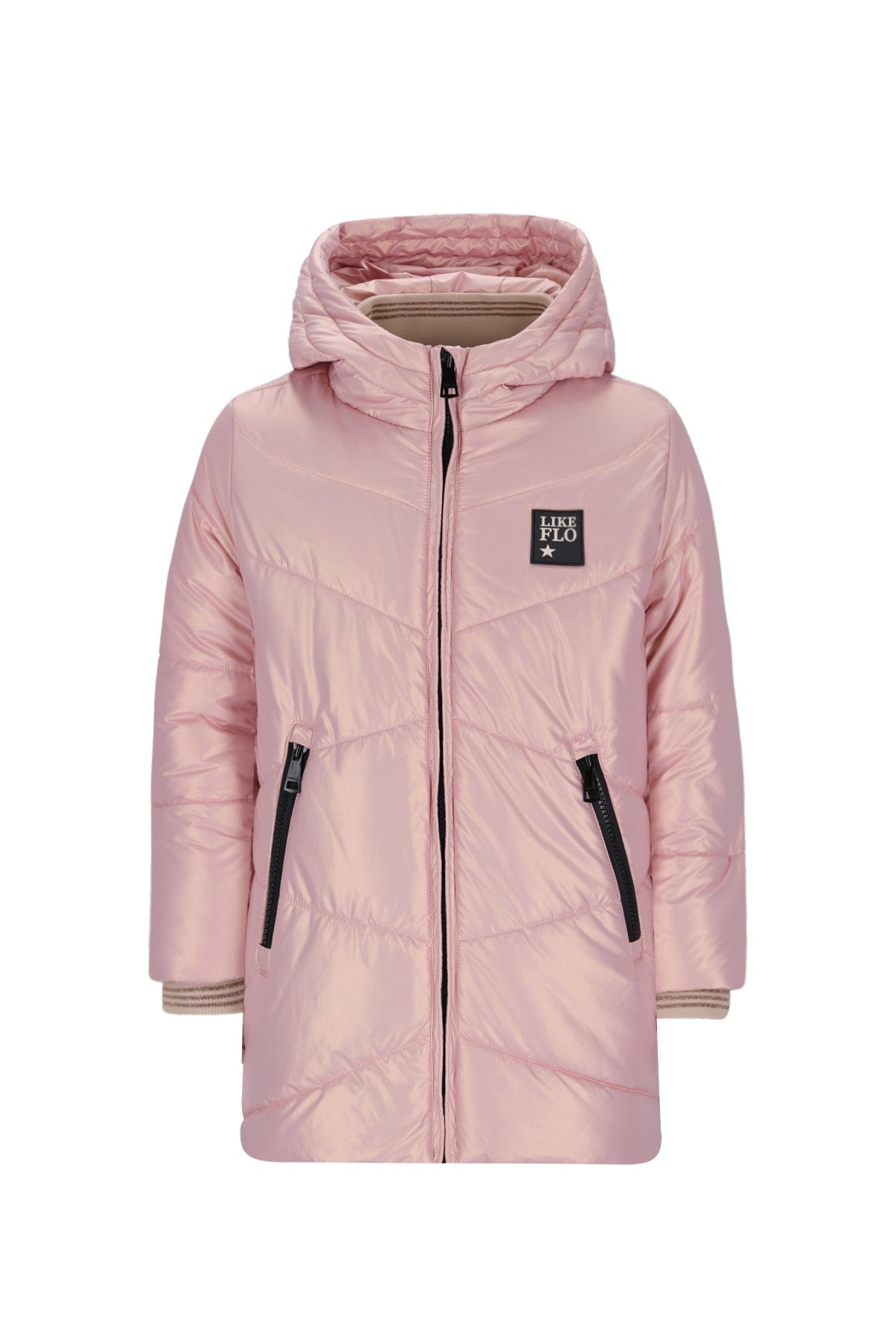 Abbi Flo girls fancy quilted hooded jacket