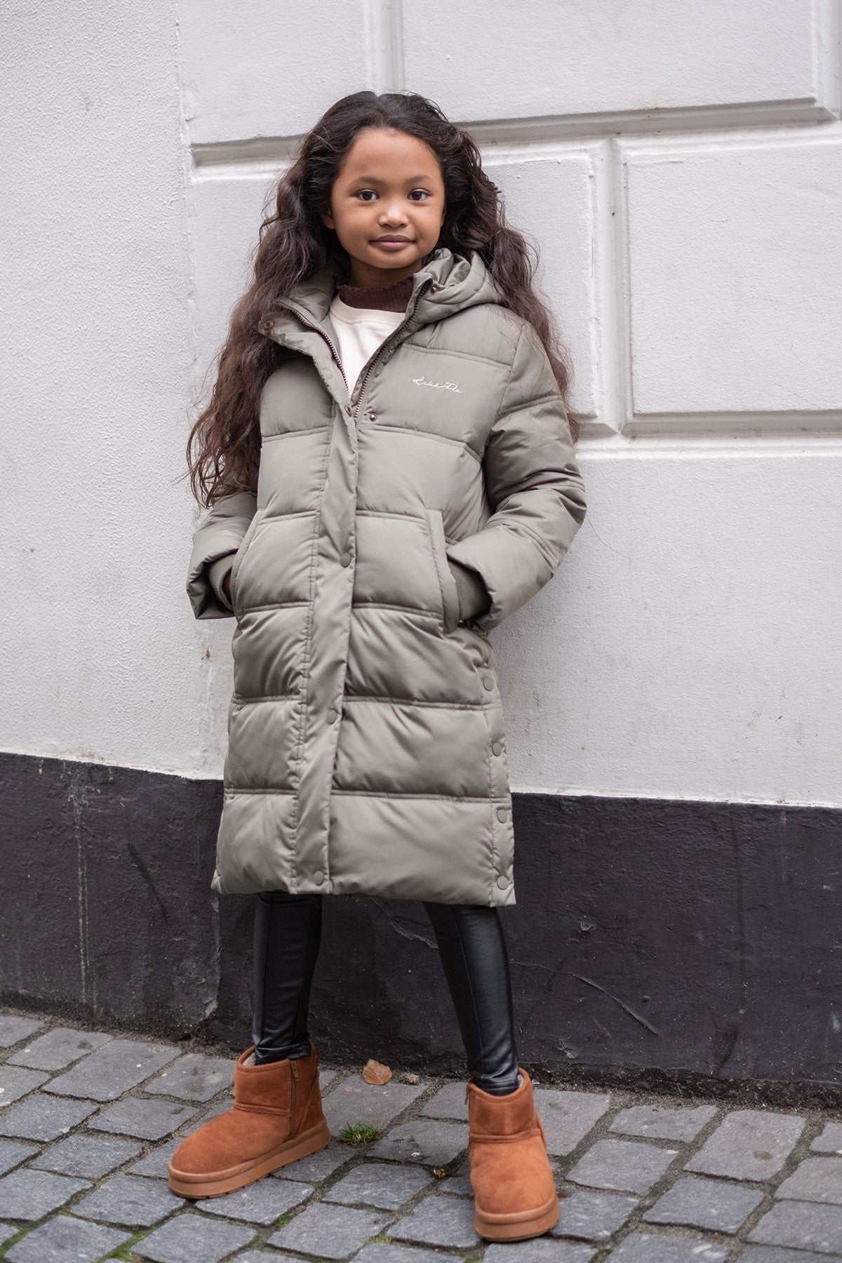 Ava Flo girls long hooded jacket