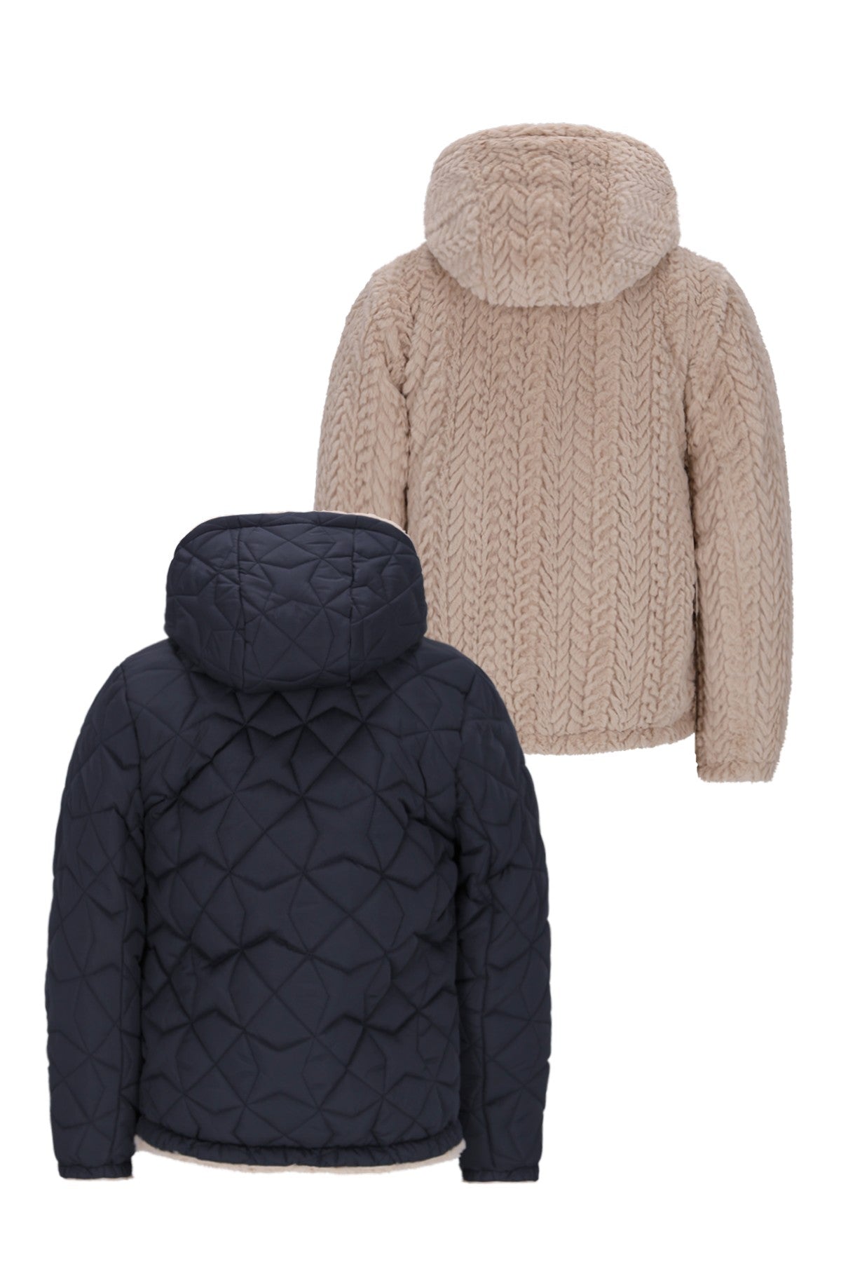 Aimee Flo girls reversible short hooded jacket