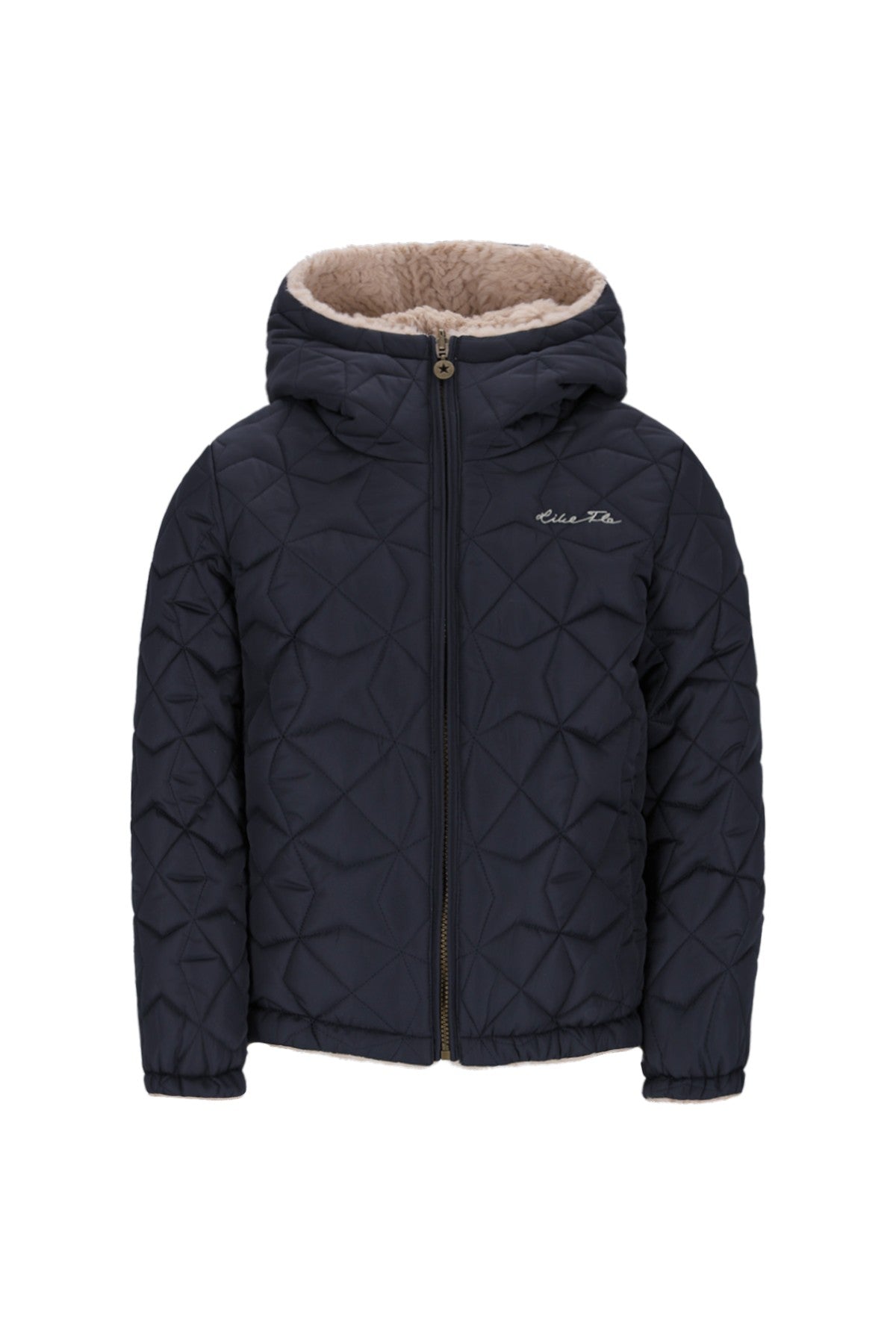 Aimee Flo girls reversible short hooded jacket