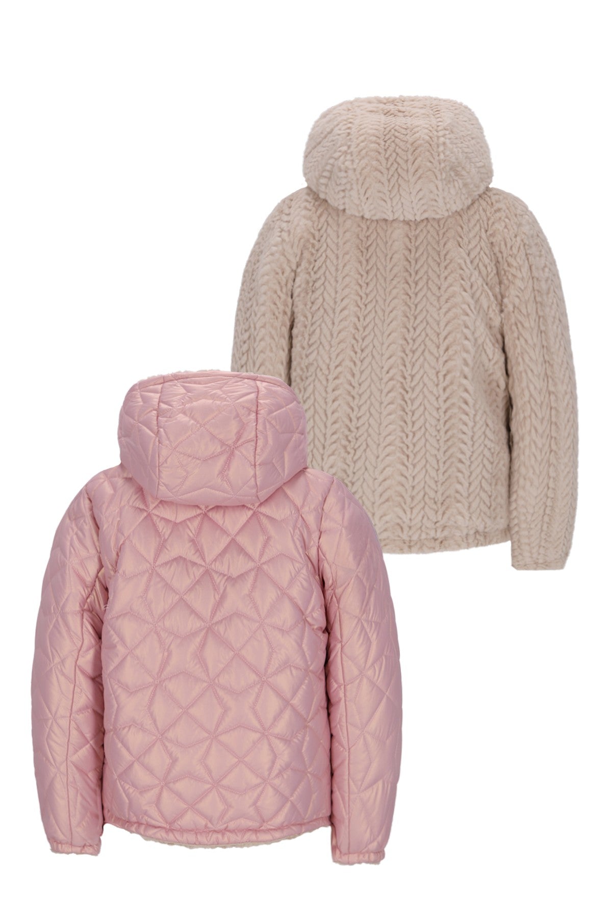 Aimee Flo girls reversible short hooded jacket