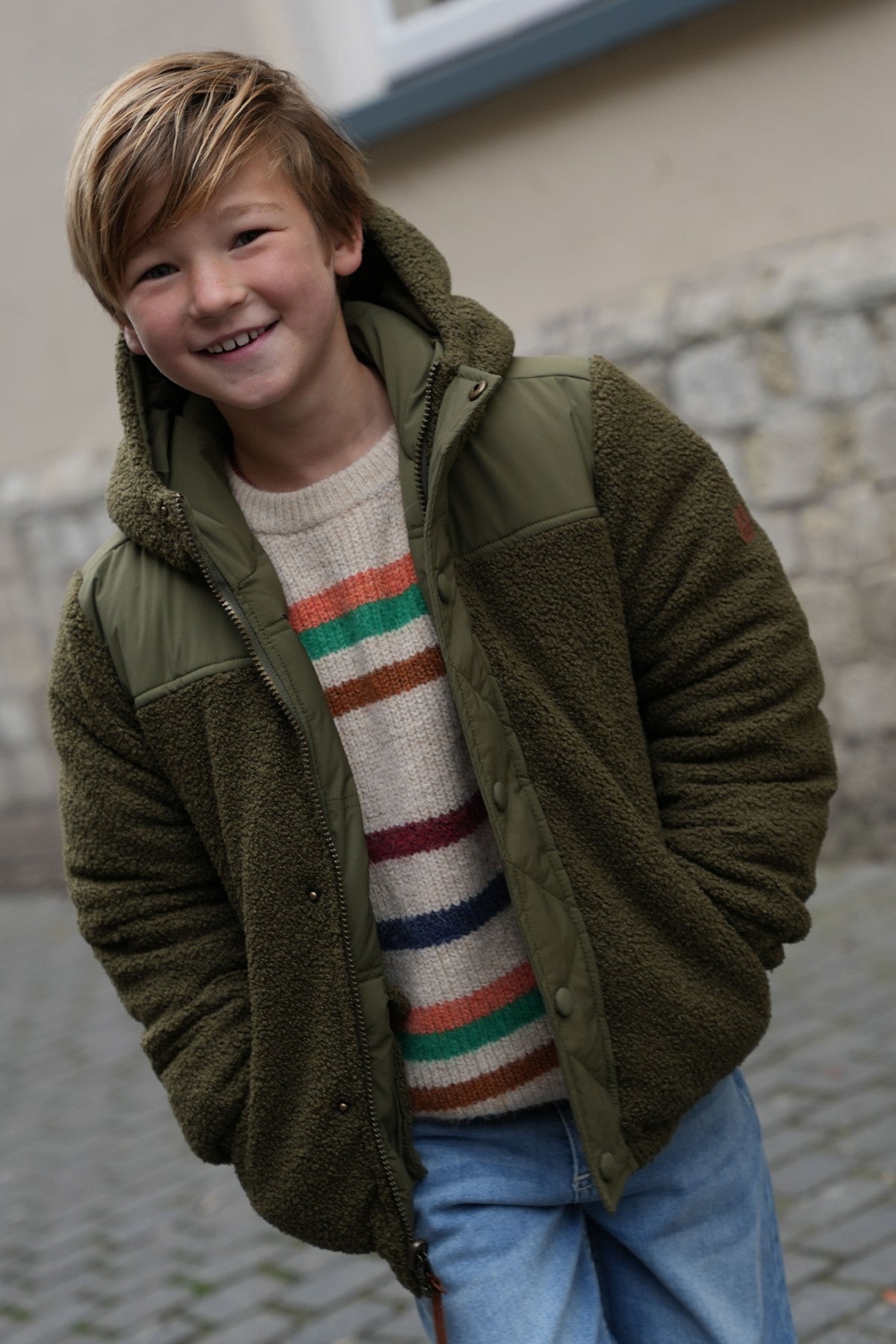 Albon Flo boys reversible hooded jacket