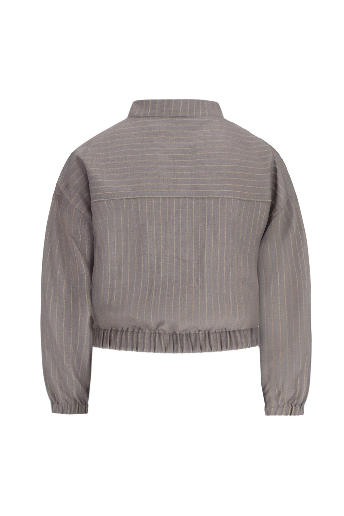 Chilly Flo young pinstripe blouse with pressbutton closure grey