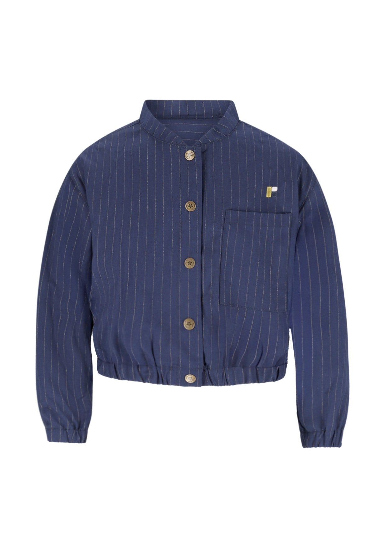 Chilly Flo young pinstripe blouse with pressbutton closure navy