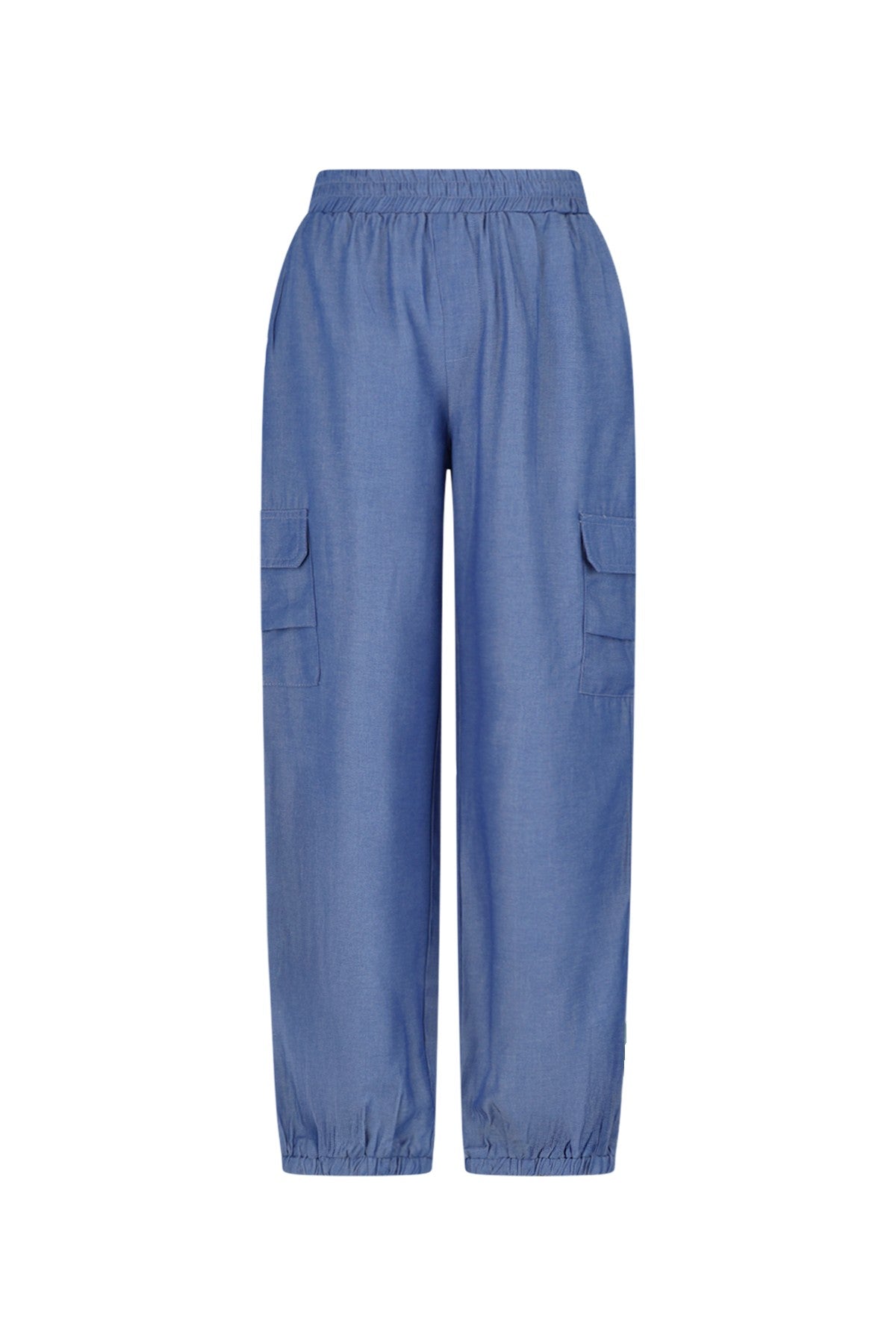Flevy Flo young parachute pants with elastic in hem indigo