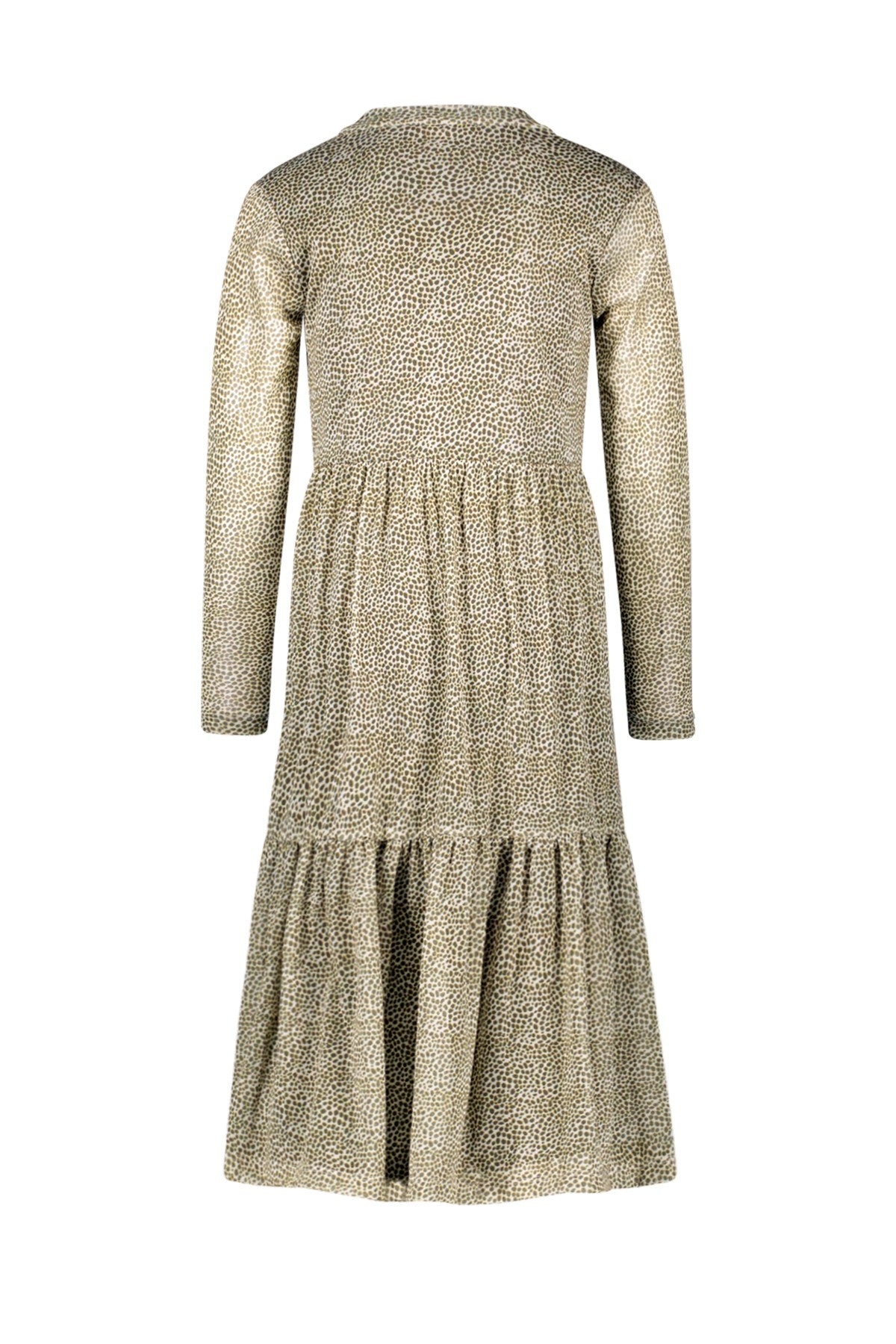 Mae Flo girls midi AOP mesh dress groen