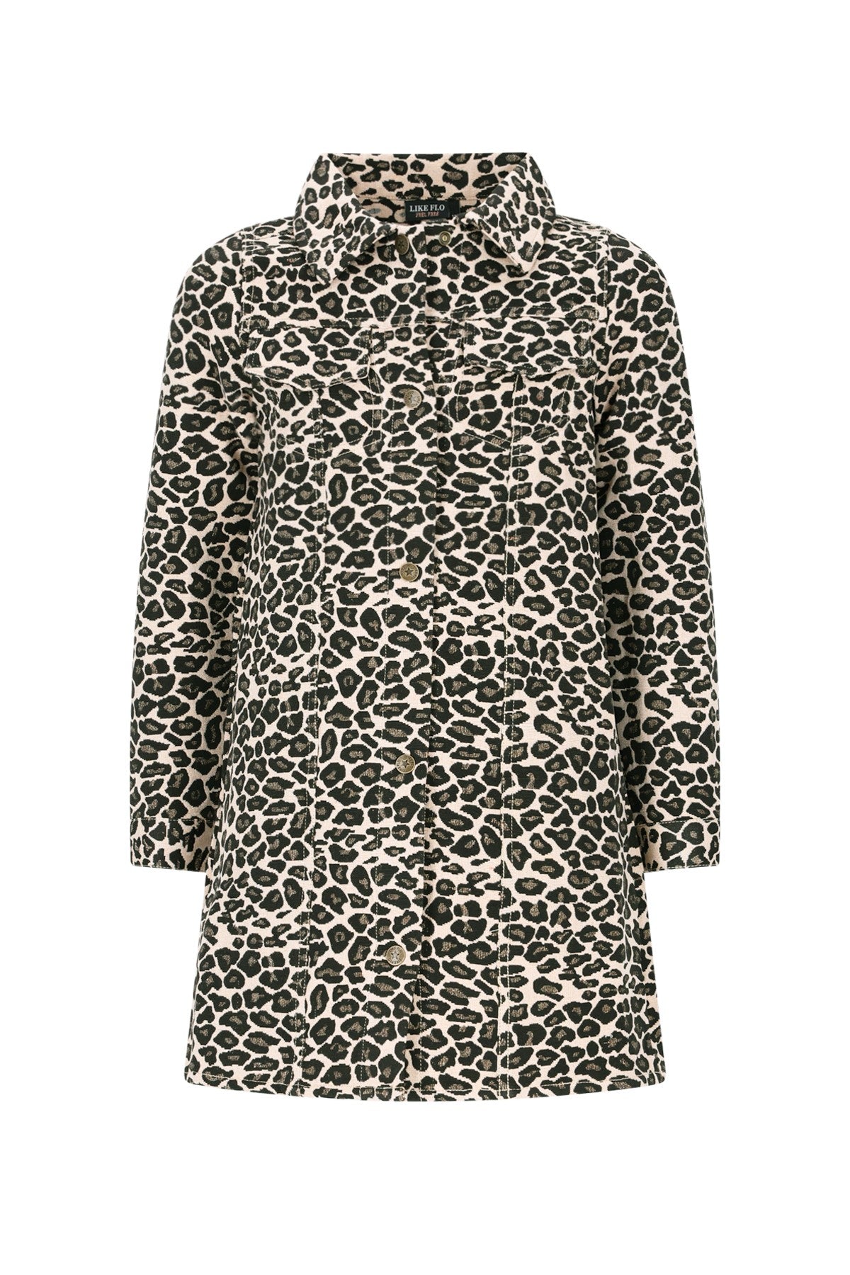 Mala Flo girls dress with jeansbutton closure
